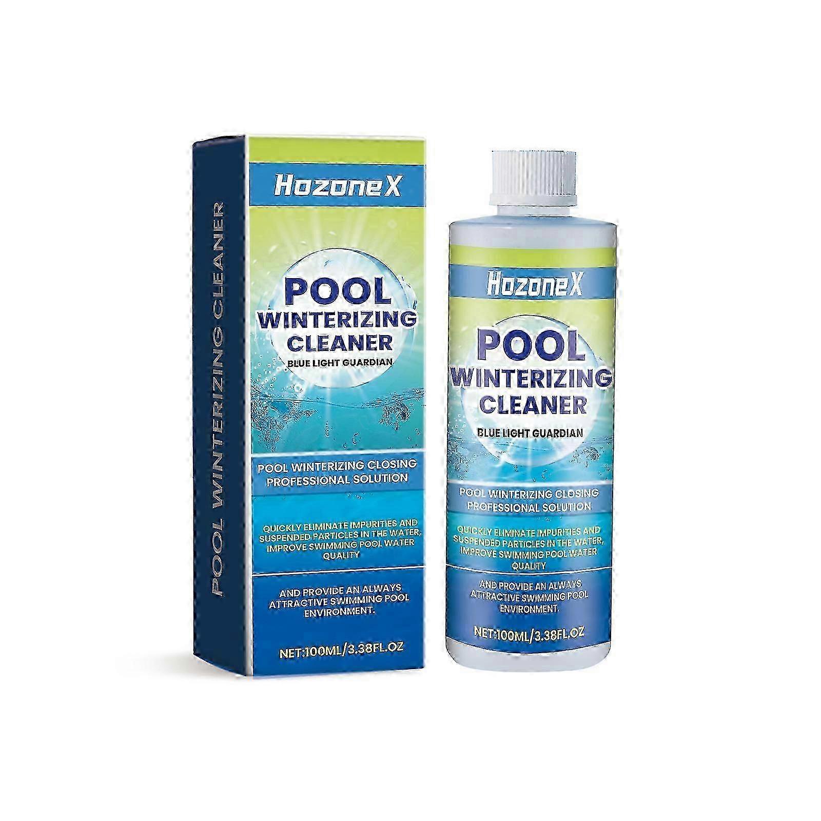 Premium Pool Water Clarifier - Fast-acting 100ml For Crystal Clear Outdoor Swimming Pool Water, Easy Application, Removes Impurities Suspended Parti