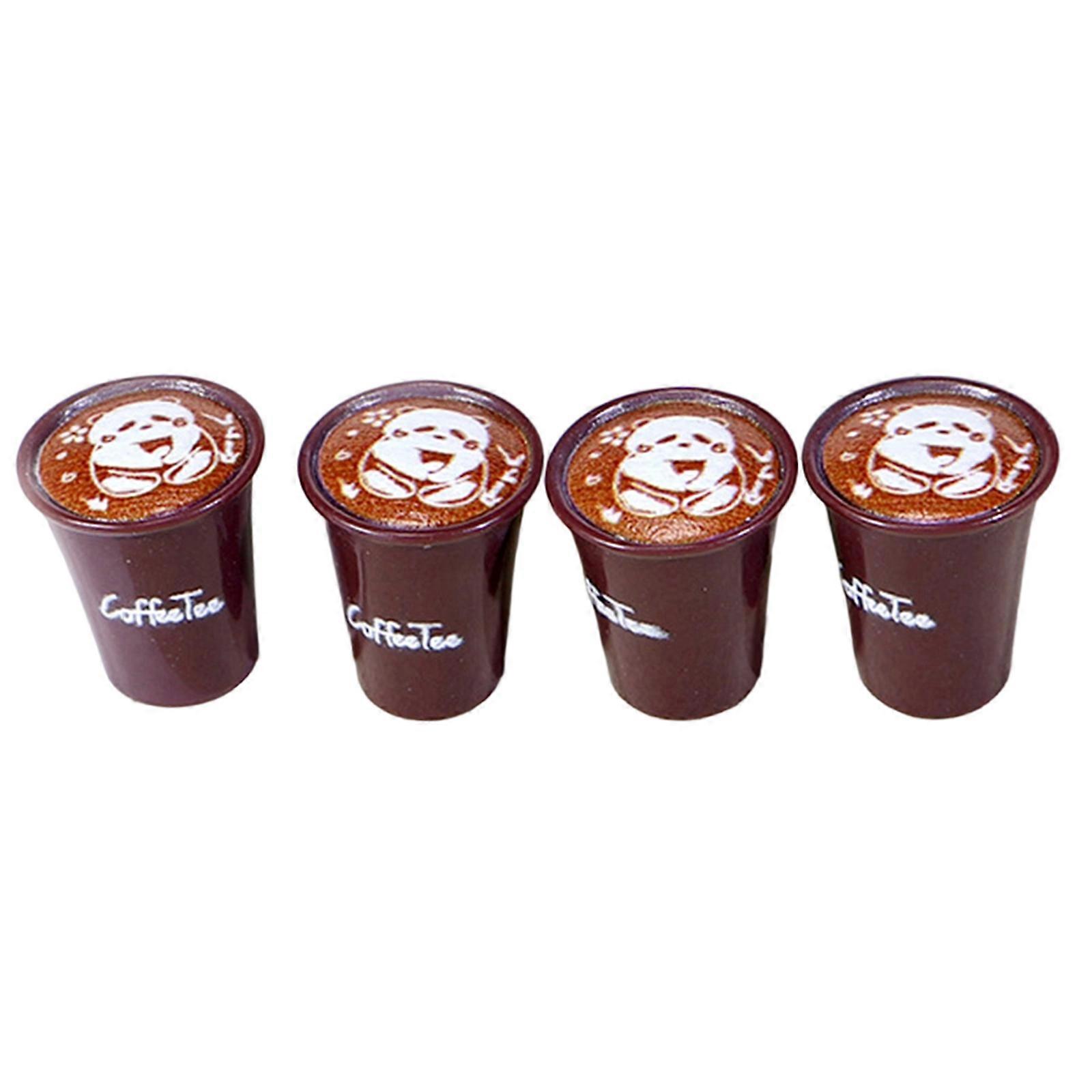 Elegant Mini Coffee Cup Model Waterproof Sturdy Resin Materials Artistics Display Item For Enthusiasts Decorators Multicolor