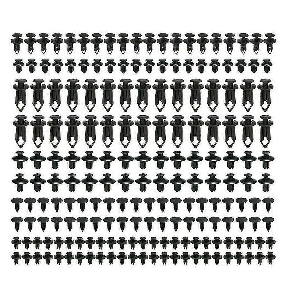 Auto Trim Clips Kit 190 Pcs Push Pin Rivet Fasteners for Plastic Panels