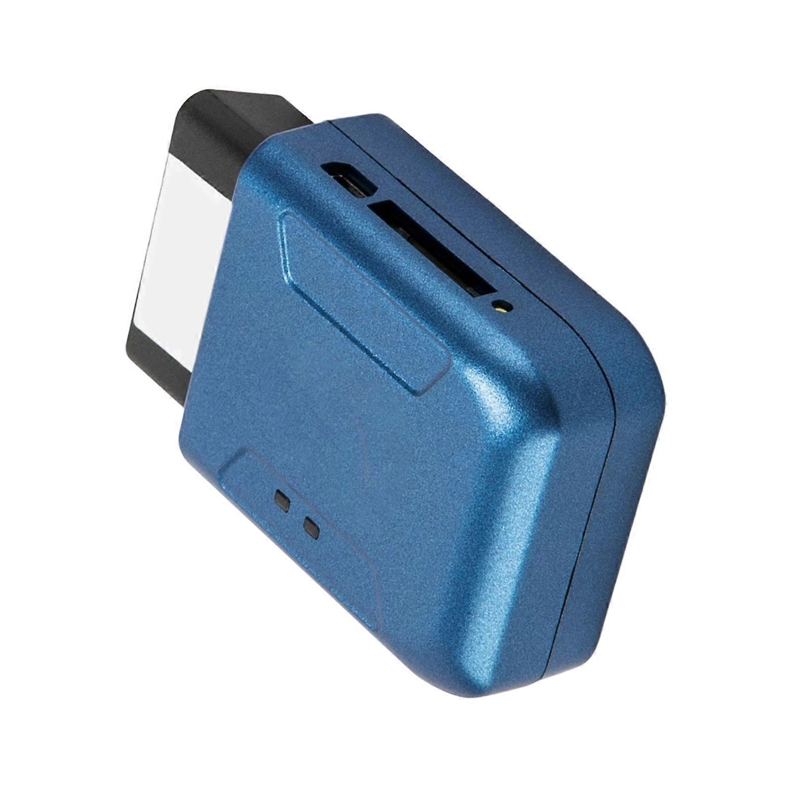 Easy To Use OBD Navigation Tracking Device for Car Real Time Vehicle Locator with Anti Theft Alarm and Remote Monitoring  Blue