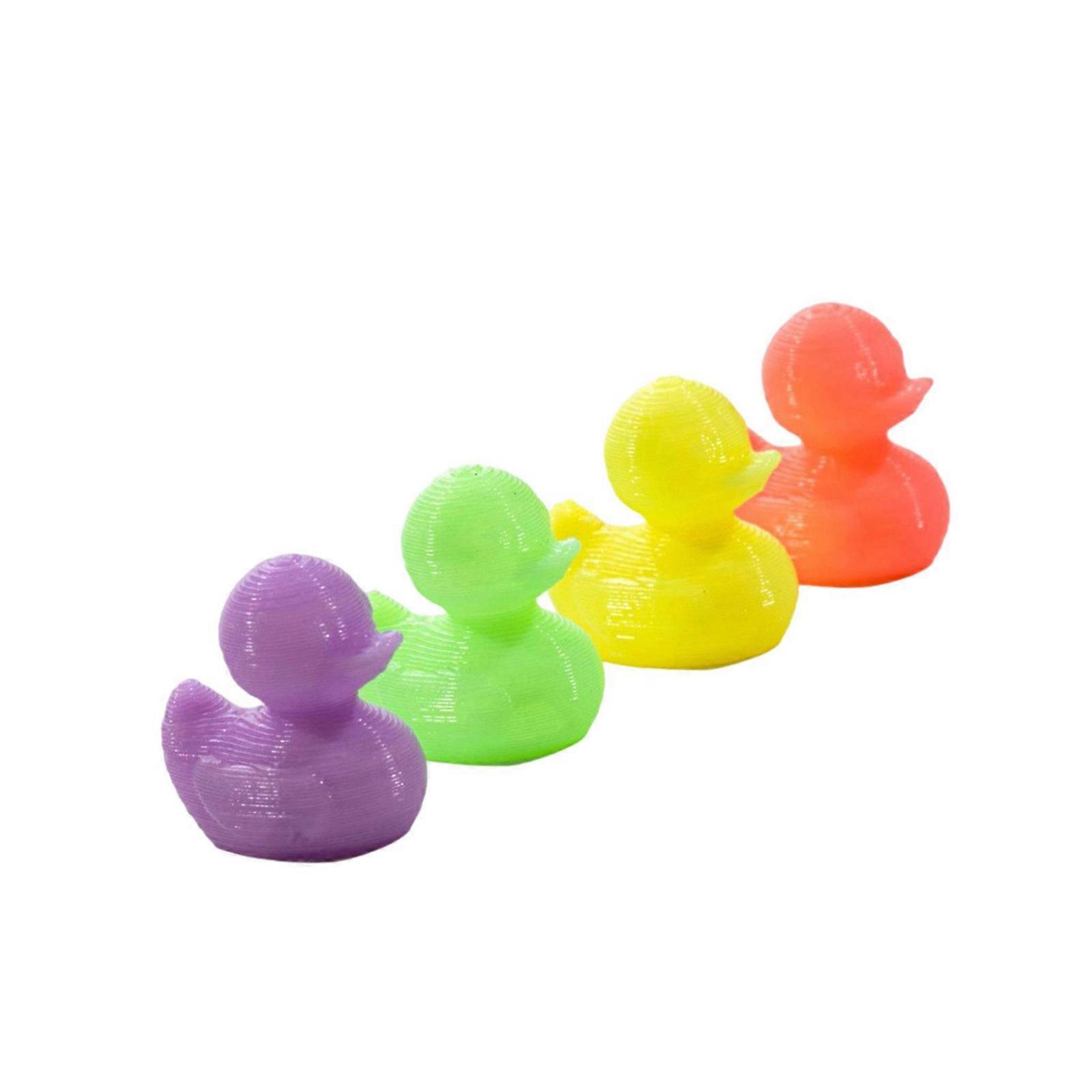 Modern Duck Decoration Plastic  Sculpture Random Color Selection 3D Print Art For Shelf Decorating Multicolor