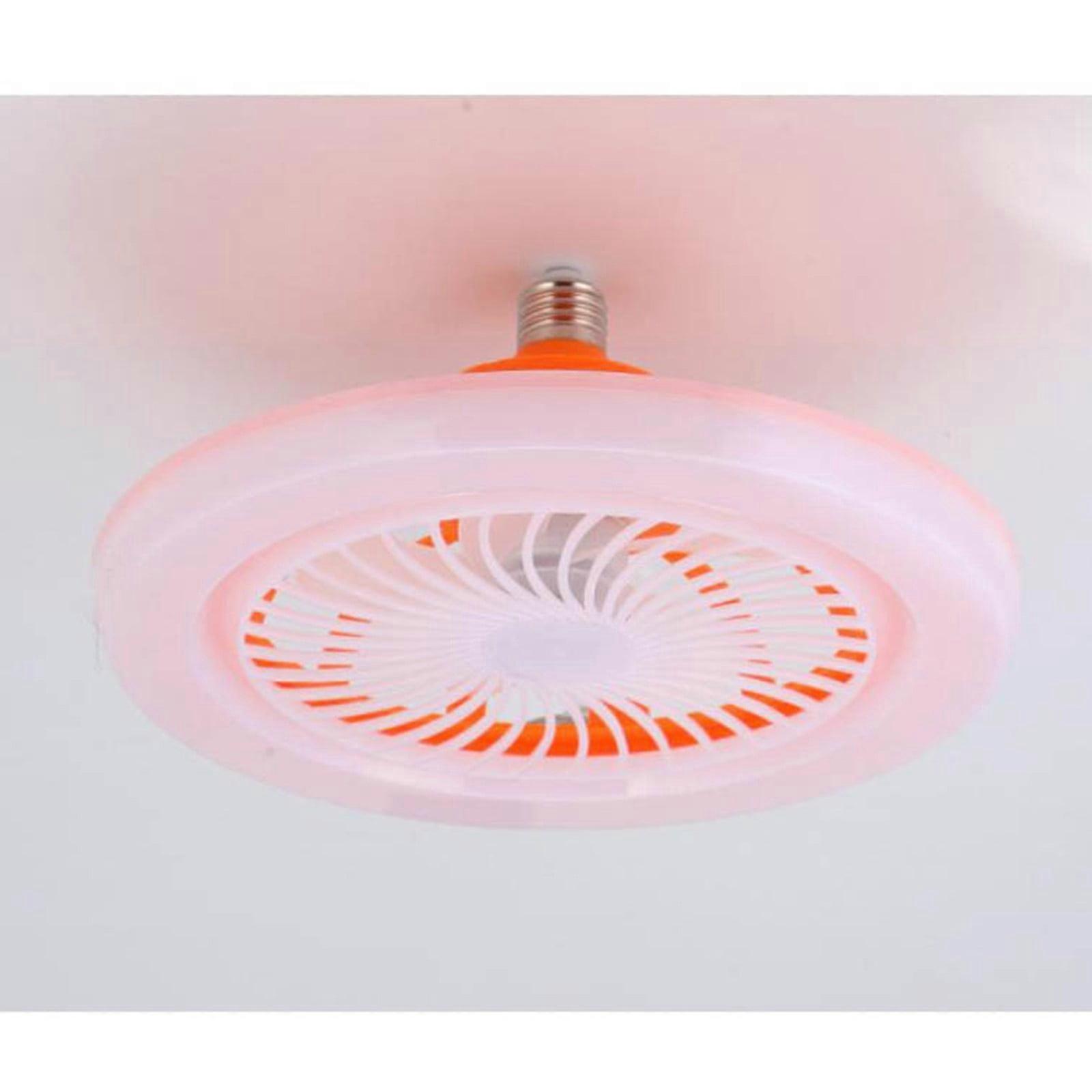 OYIGU E27 Ceiling Fan with Lights, Compatible with Low Ceiling, Enclosed Quiet Fan & Dimmable Gimbal Lamp, 3 Color Modes