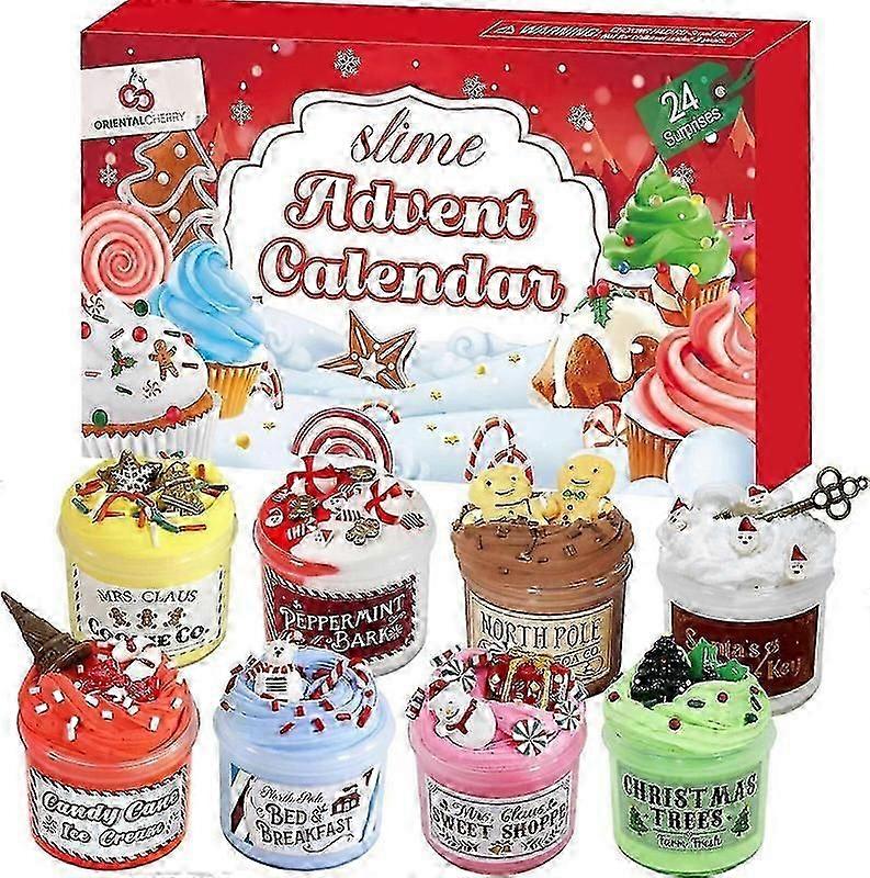24 Days Of Slime And Kit Christmas Countdown Calendar Butter Stress Relief Toys