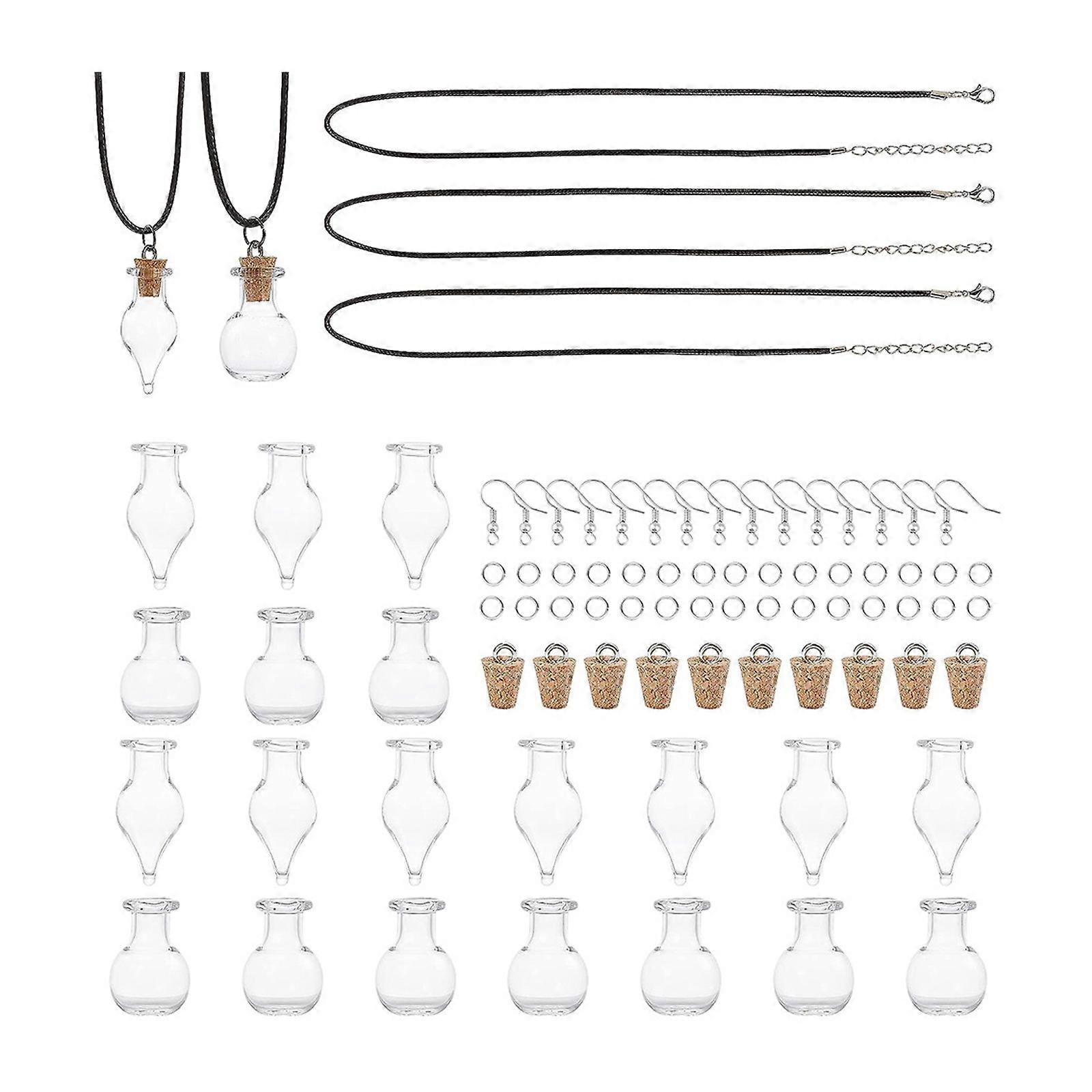 Mini Clear Glass Bottles Jars with Cork Stoppers Set for Creative Projects and Handmade Crafts Weddings Party Favor Multicolor