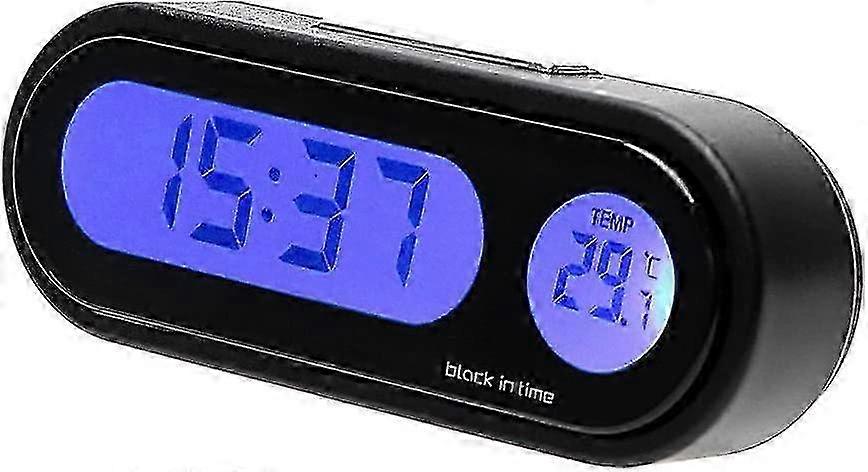 Dual Function Digital Thermometer with Clock - Car & Room Temperature Monitor