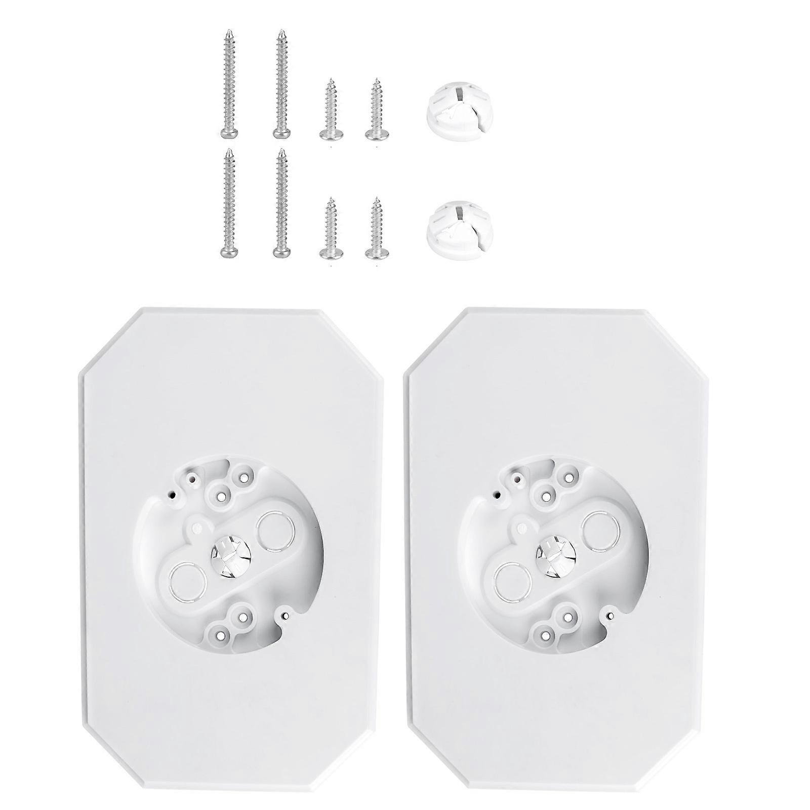 1pair Outdoor Light Mounting Block Siding Mounting Plate For Lap Double And 4Inch Siding Builted in Electrical Box  White