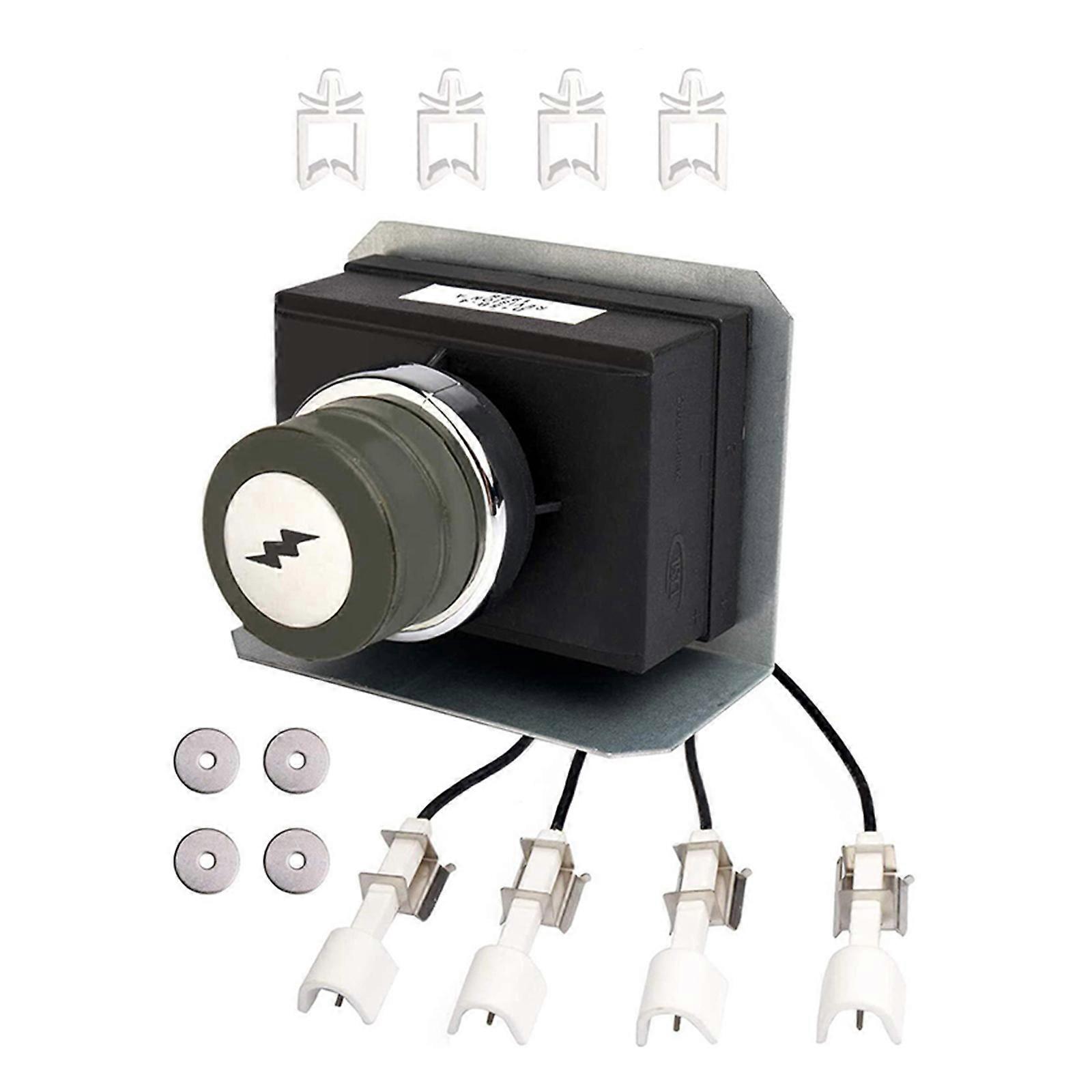 Igniter Replacement Set Ignition Kit Igniter Set Grill Lighter Ignition Button Kit Metal Material Easy Installation Multicolor