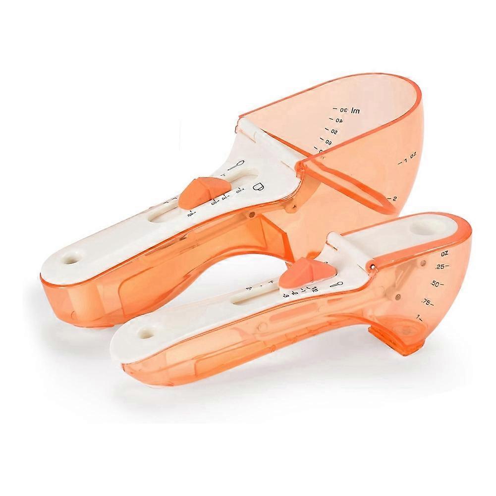 Graduated Plastic Measuring Spoon Portable and Adjustable Measuring Spoon Set Baking Tool