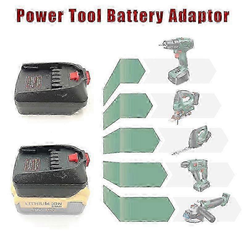 w Adapter for Dewalt 20V Li-Ion Battery Convert To for Bosch 18V PBA Power Tools
