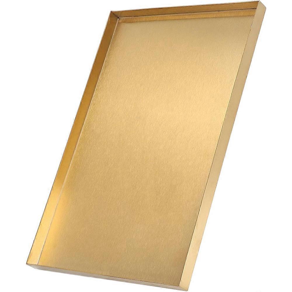 Rectangular gold decorative tray, bathroom tray 20x10cm