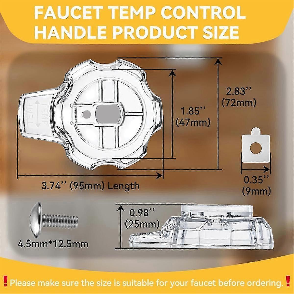 MXT11 Temperature and Volume Handles Compatible with Mixet Tub and Shower Knob Replacement Shower Volume Control Handle