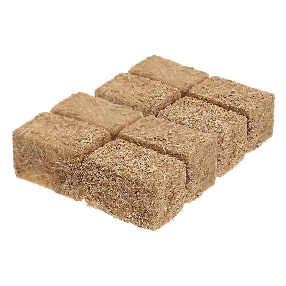 Hay for Crafts Miniature Wooden Haystack for Decoration 8Pcs Set
