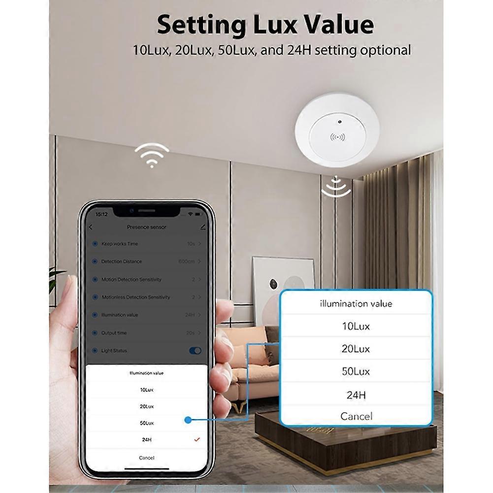 Human Presence Sensor Light Switch Zigbee Millimeter Wave Presence Sensor Auto-on/Off Smart Motion Sensor Light Switch A