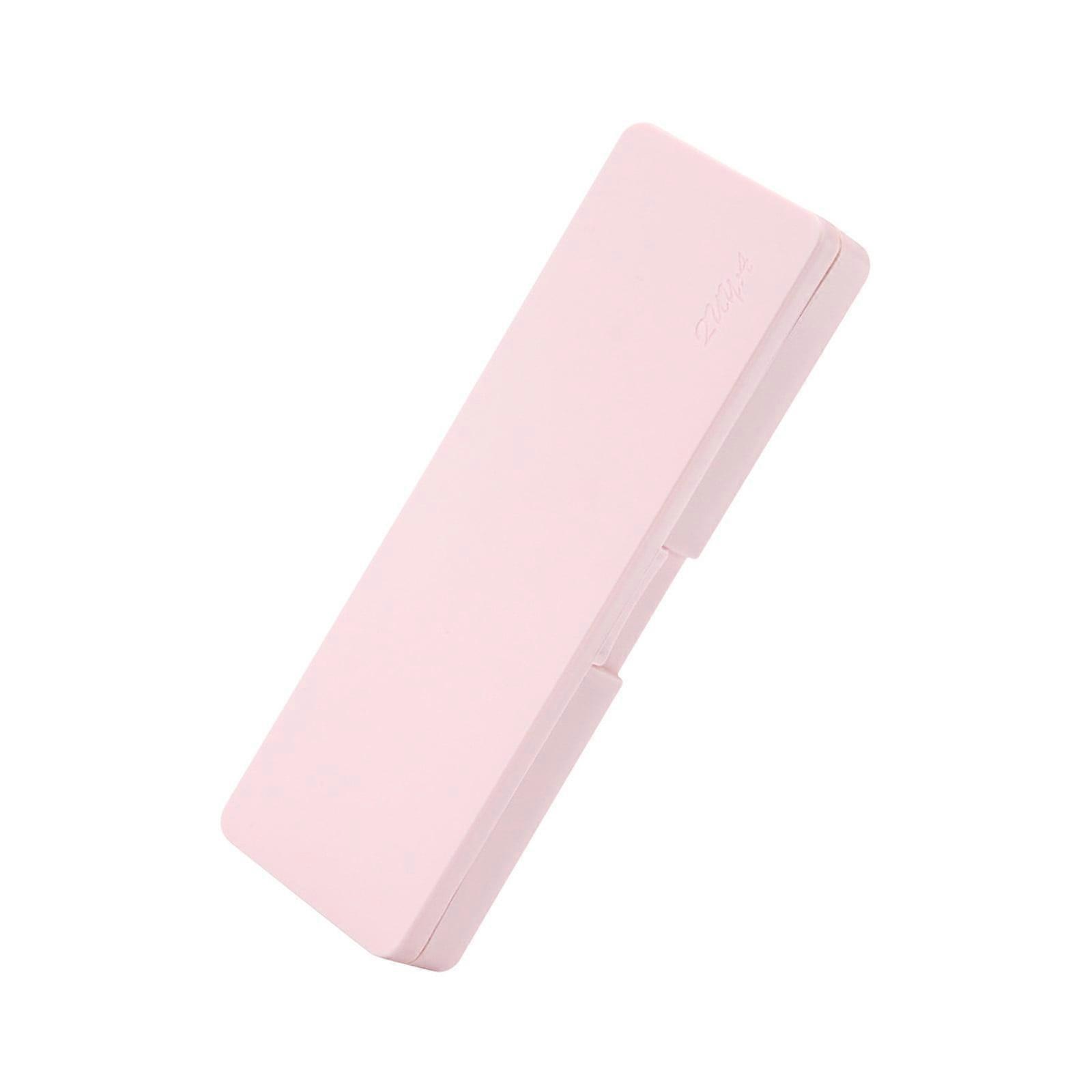 Txmfgh Pure Color Personality Macaron Color Stationery Box - Creative Candy Color Student Pencil Case with Lid Design (Large Capacity)