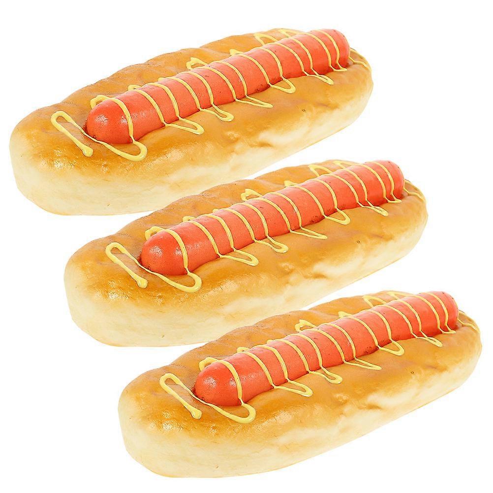 Simulation Hot Dog Bread Model for Kitchen Decor with 15Pcs Set