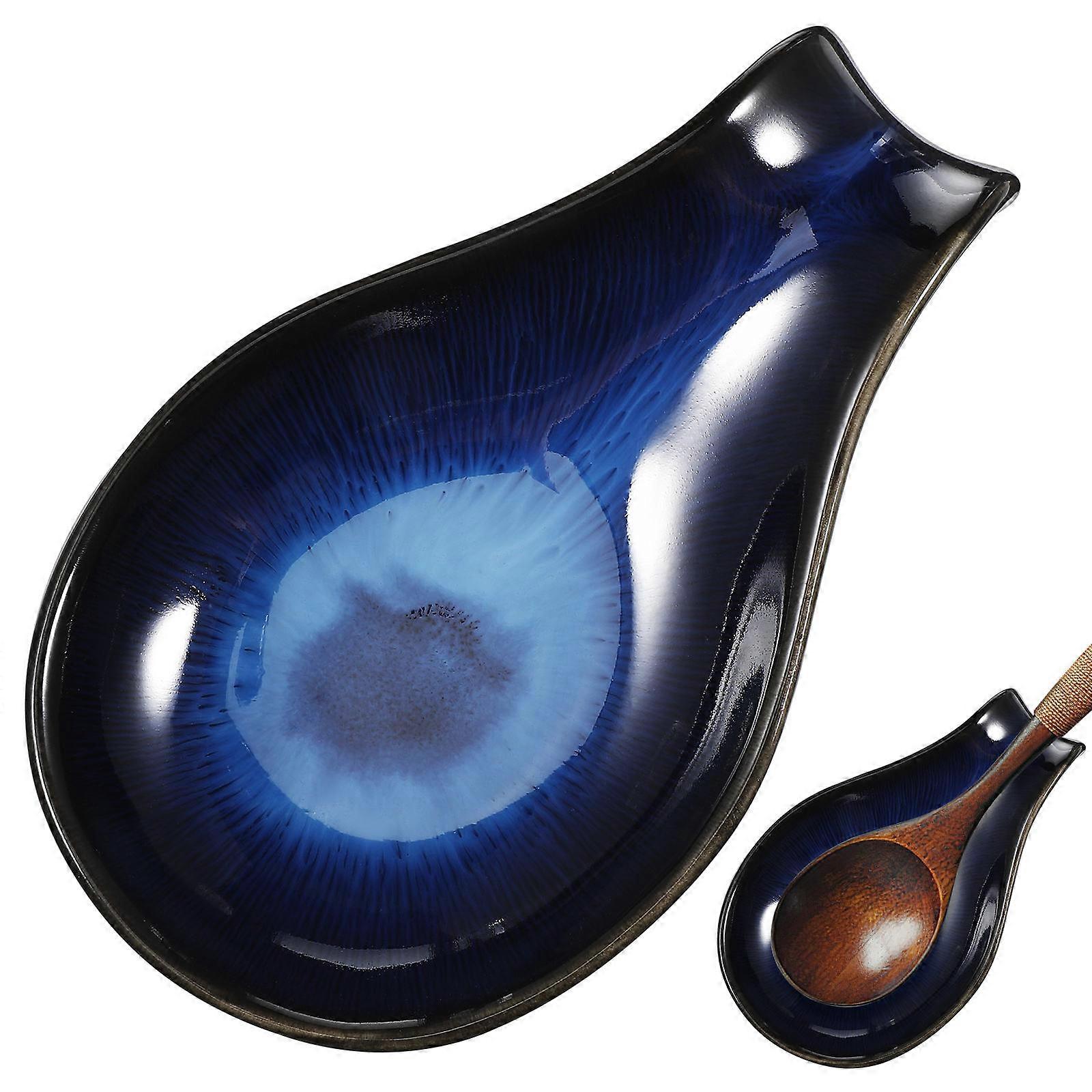 Ceramic Spoon Holder for Stove Top Cooking Spoon Rest