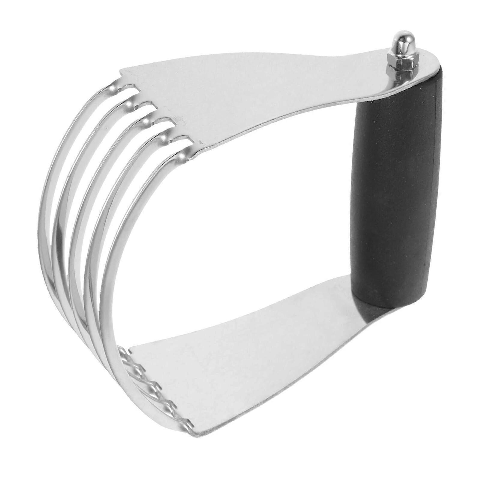 Stainless Steel Dough Blender with Builtin Scraper Heavy Duty Pastry Cutter for Baking and Butter Mixing