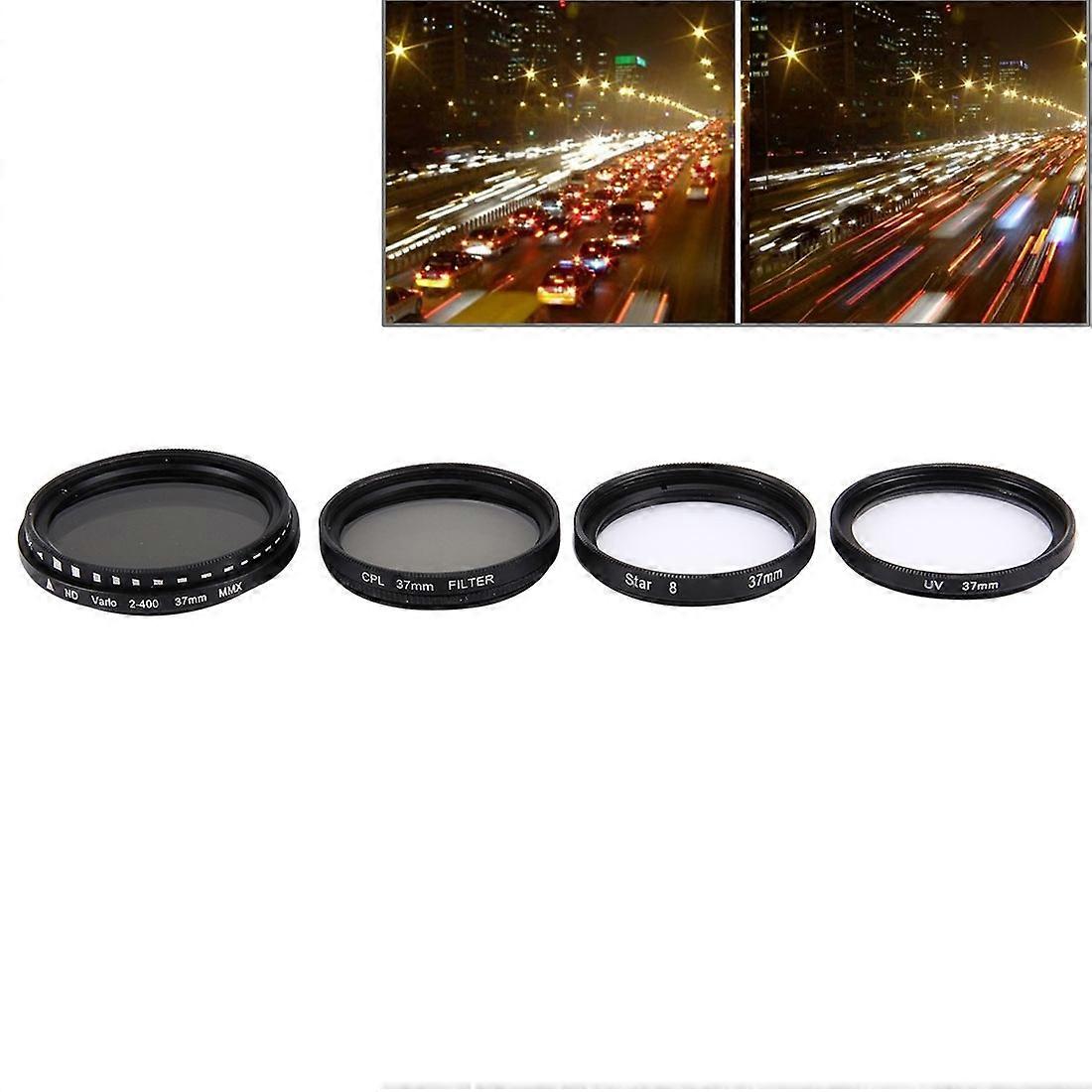4 in 1 Proffesional 37mm Lens Filter for GoPro & Xiaomi Xiaoyi Yi Sport Action Camera