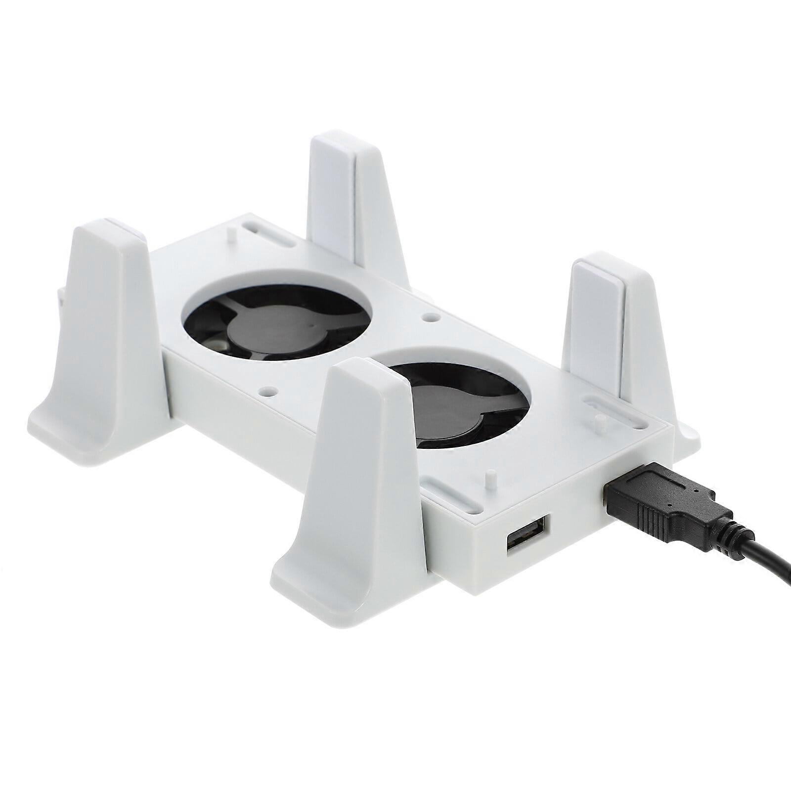2 Sets Vertical Base with Double Cooling Fan 2 USB Hub Charging and Data Syncing