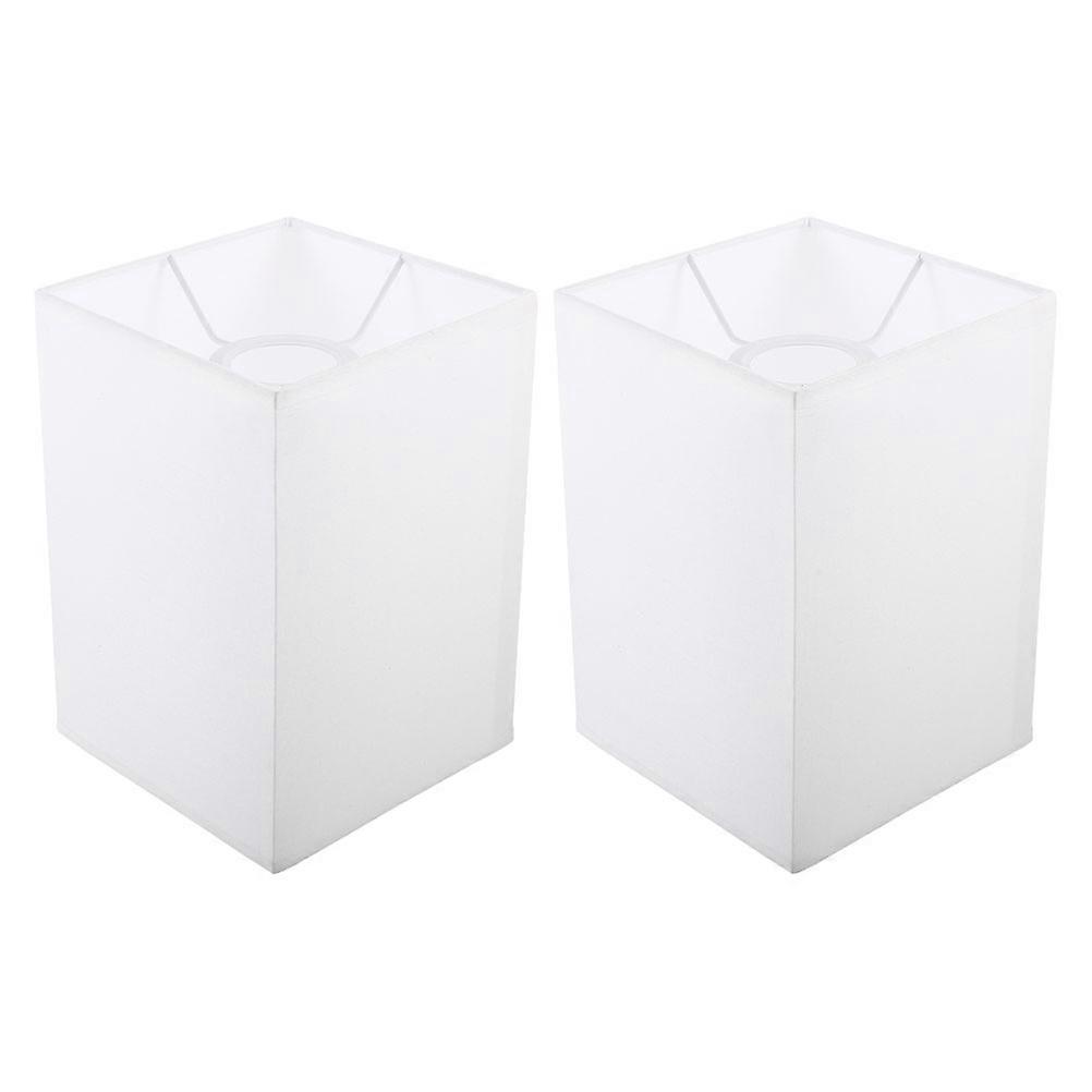 Decorative Lamp Shade Square Fabric Shade for E27 Bulbs 2Pcs Set