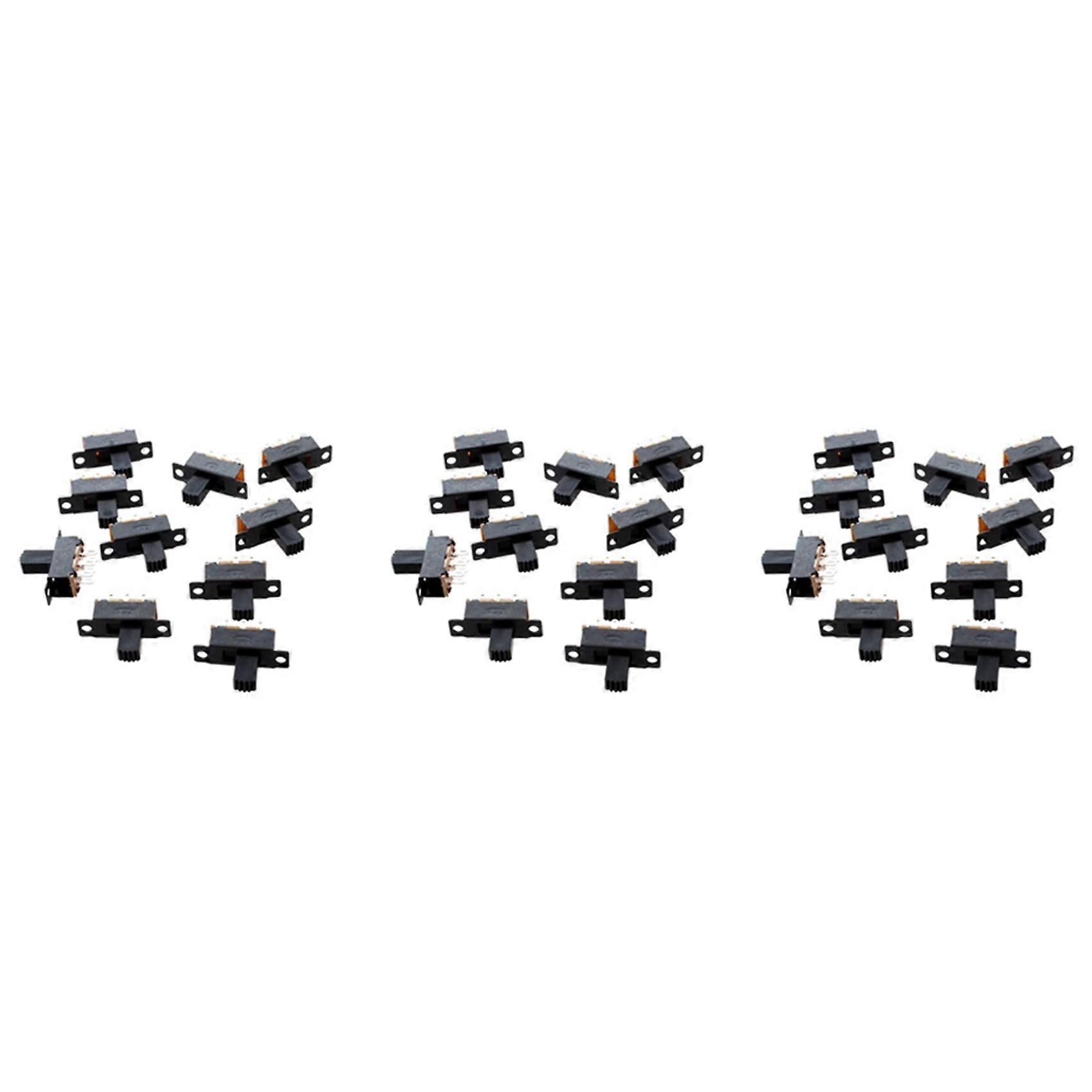 30 Pcs 6 Pins 2 Positions DPDT On/on Mini Slide Switch