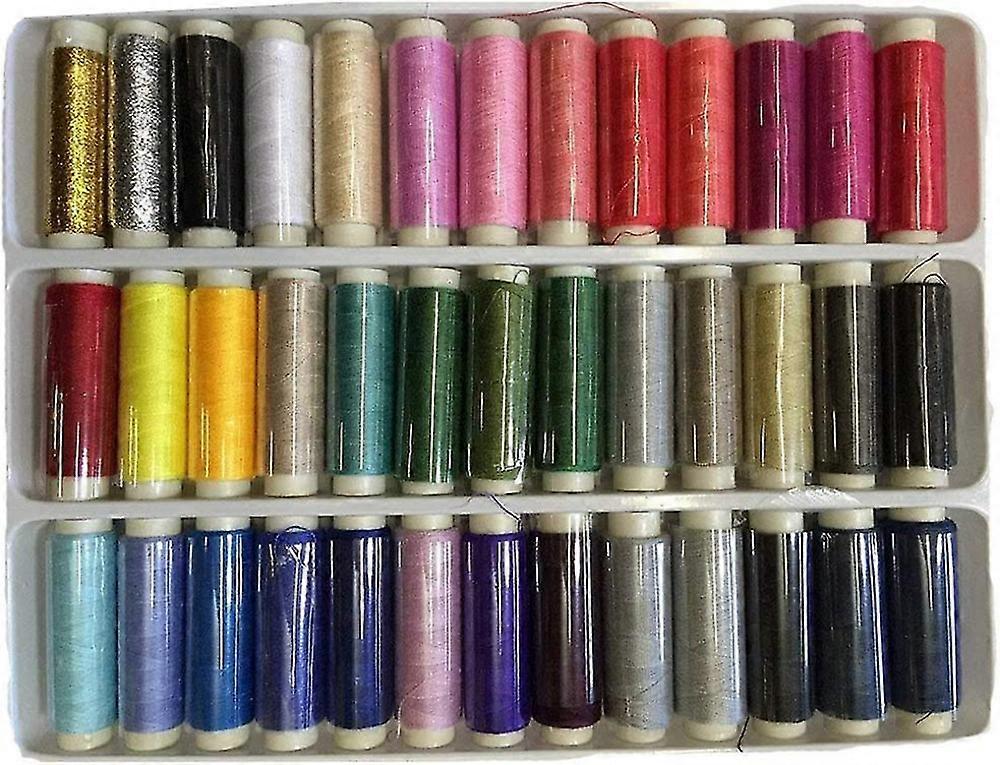 39 Assorted Color 200 Yards Per Unit Polyester Sewing Thread Spool Set