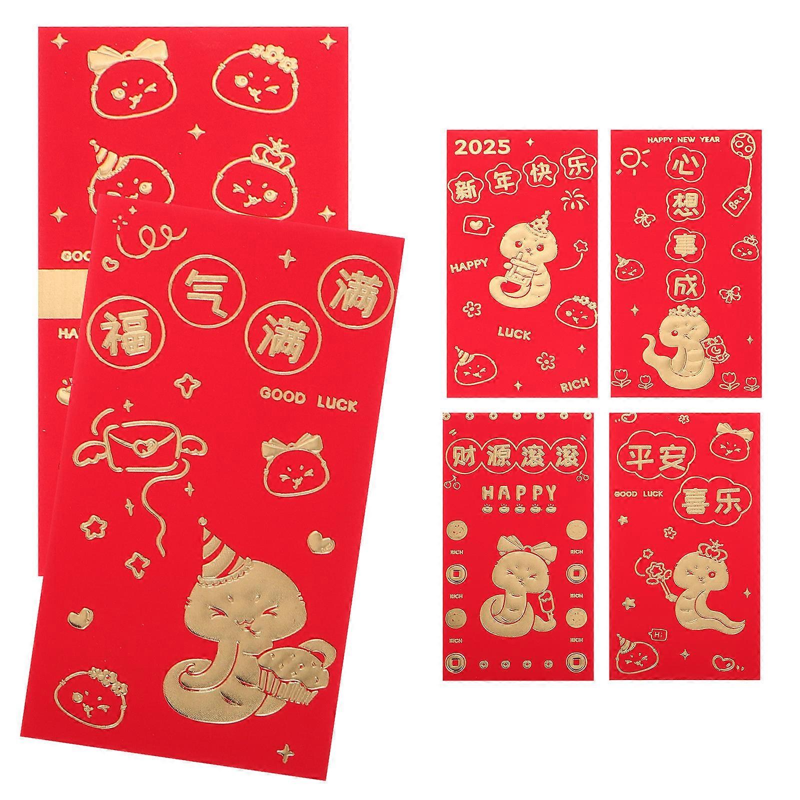 Snake Year Hongbao New Year Red Packet for Party 6Pcs