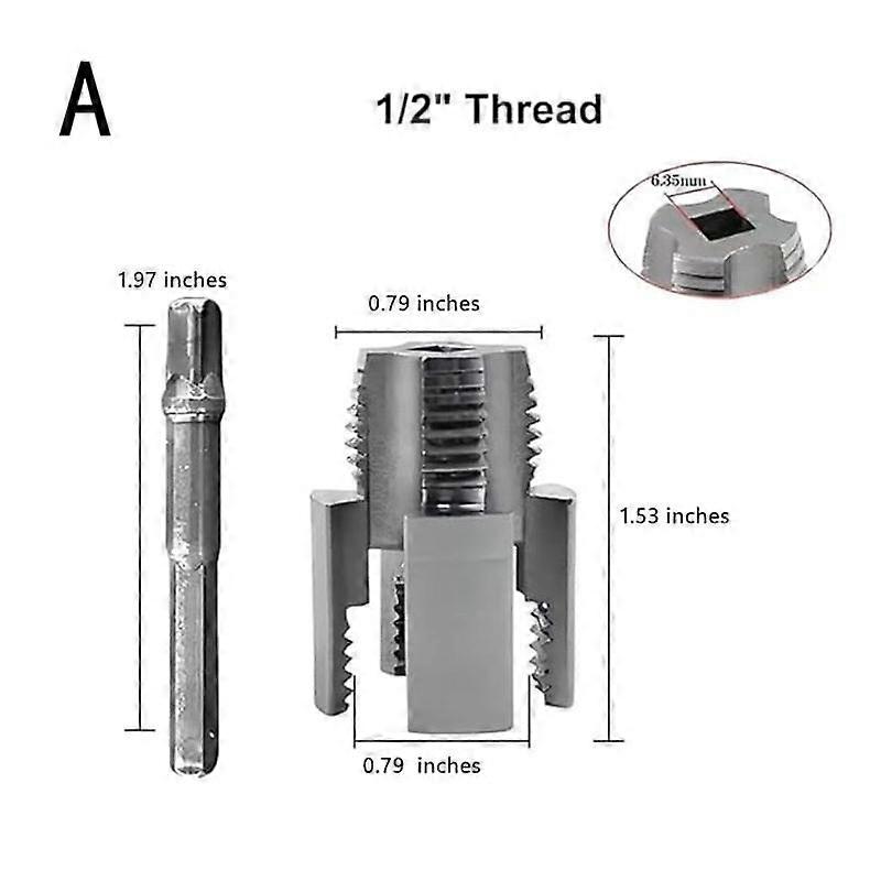 Pipe Thread Cutting Tool Integrated Internal & External Pipe Threading Tool Electric Drill Compatible PVC Pipe Threader Kit