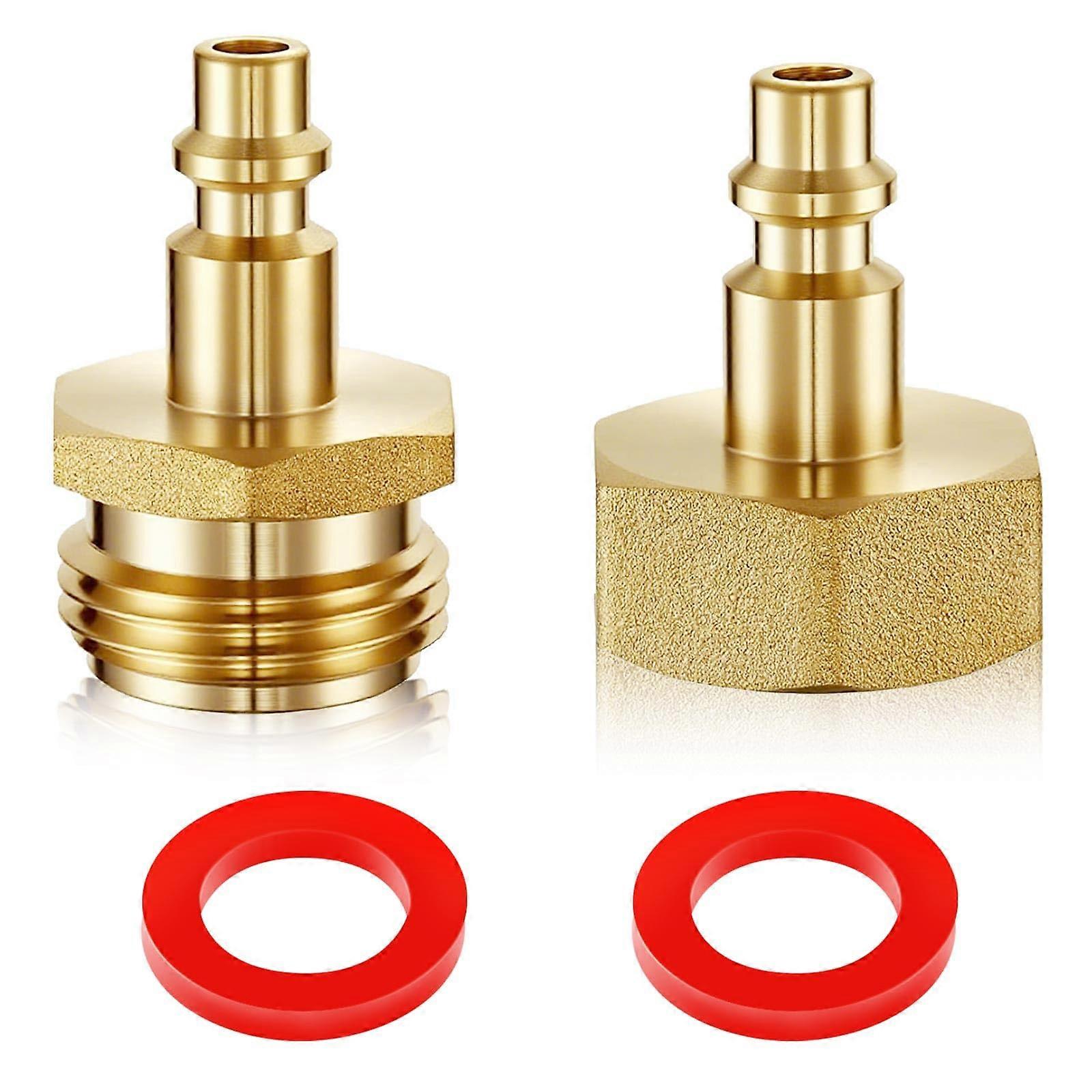 Sprinkler System Blowout Adapter Lead Brass Quick Connect for RV Winterizing and Freeze Prevention