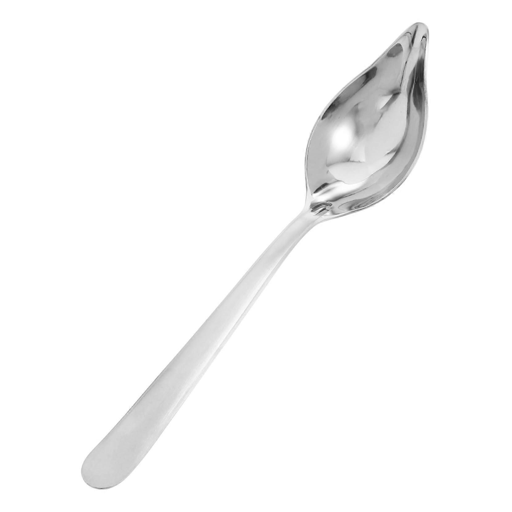 304 Stainless Steel Sauce Spoon with Precise Pouring Spout and Long HeatSafe Handle for Soups