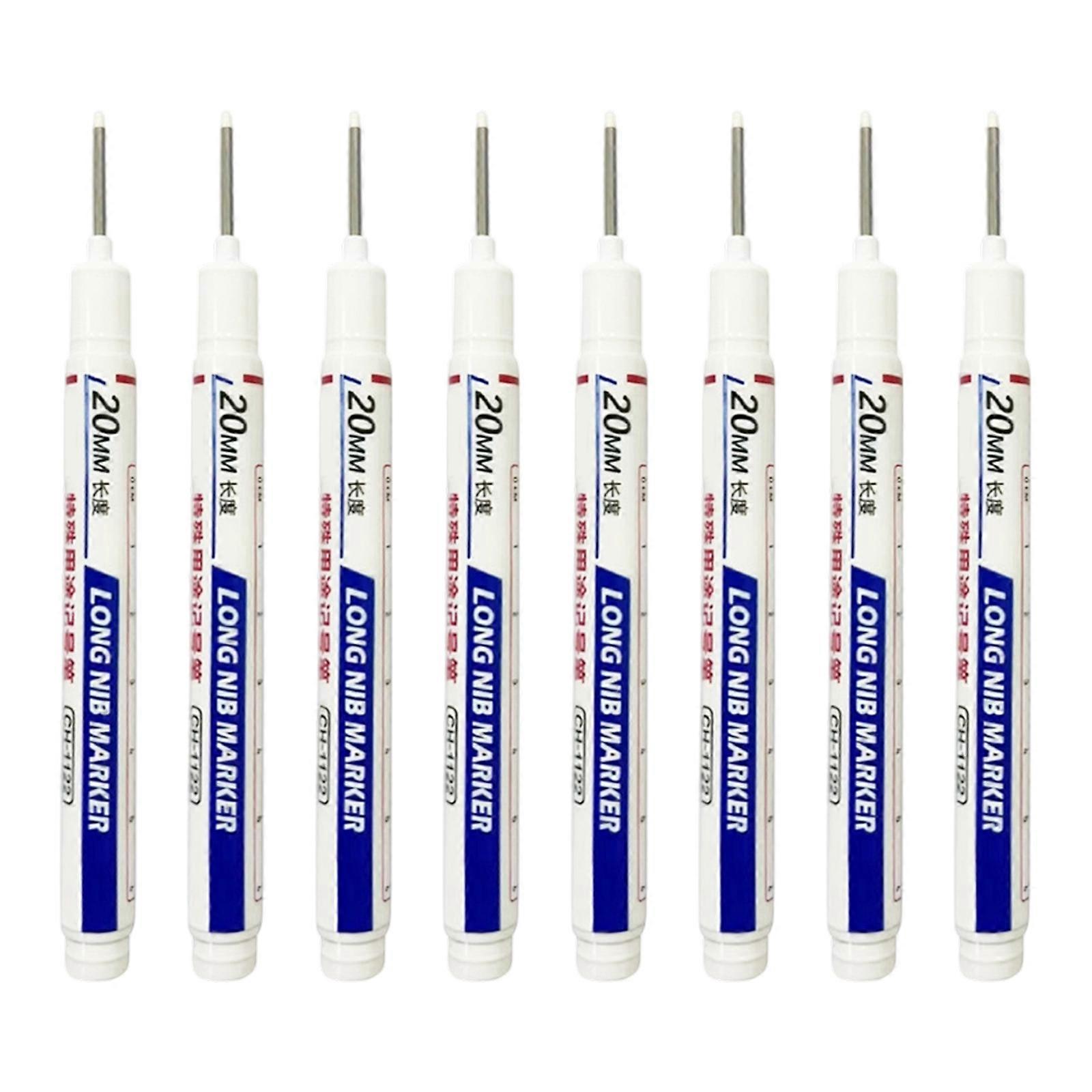 Fine-tipped long-tipped marker, fine-tipped multi-purpose liner pen  White