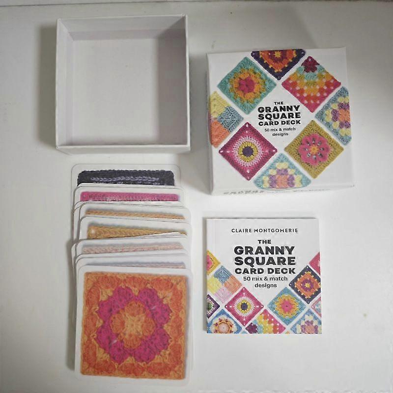 Beautiful Granny Square Crochet Card Pattern Set - 50 Design Cards for Free Combination, Suitable for Beginners & Advanced Crocheters, Ideal for Blank