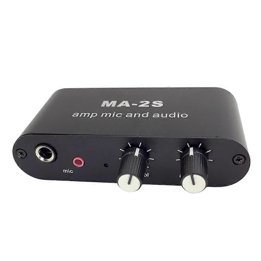 3.5mm Condenser Microphone Amplifier with  Audio Dynamics and Headphone Output MA2S