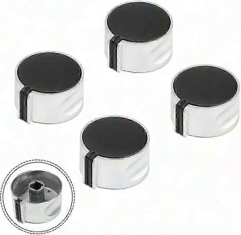 Gas Stove Knobs - 4 Pack Zinc Alloy Replacement Control Knobs For Gas Stoves