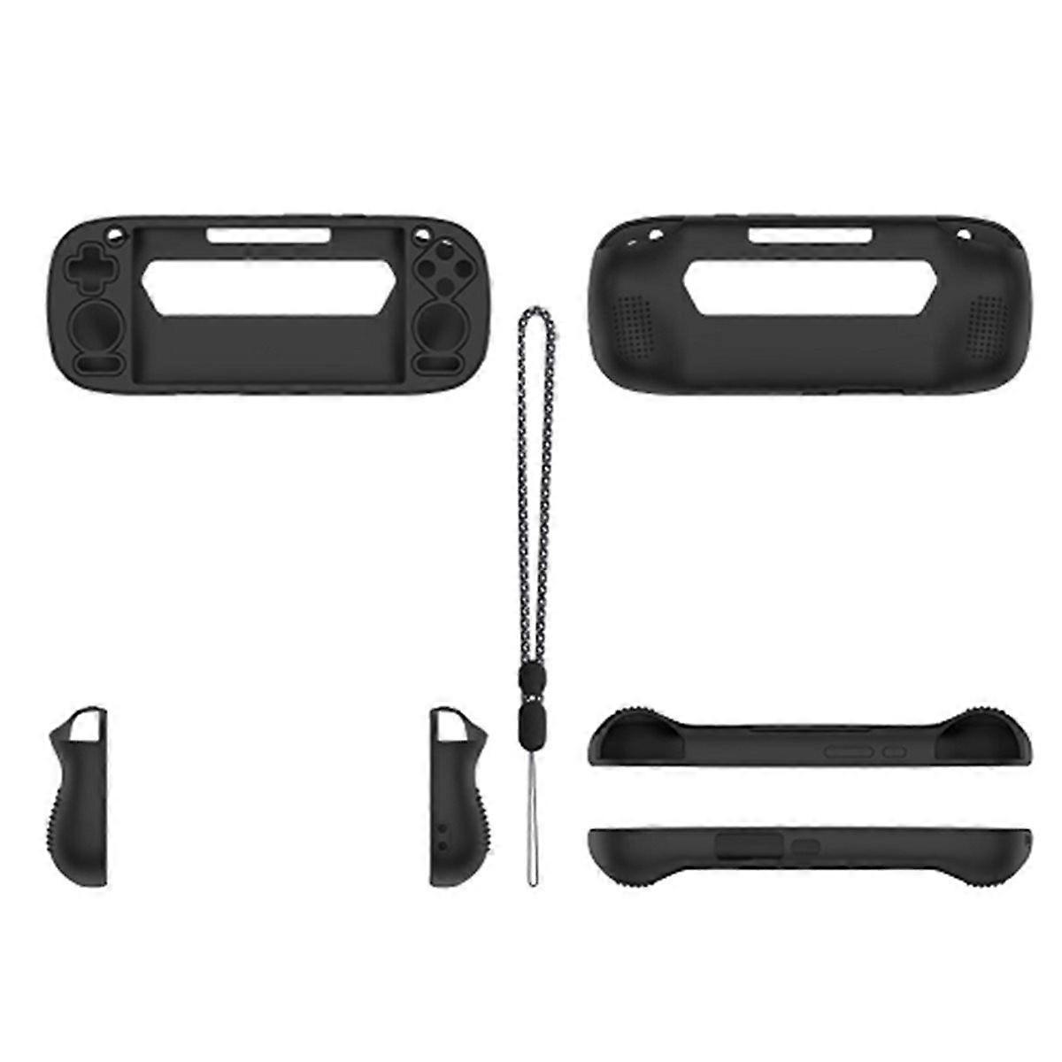 Silicone Protective Case for 5 Handheld Console Solid Color Cover Anti-Slip Grip Dustproof Shell Bl