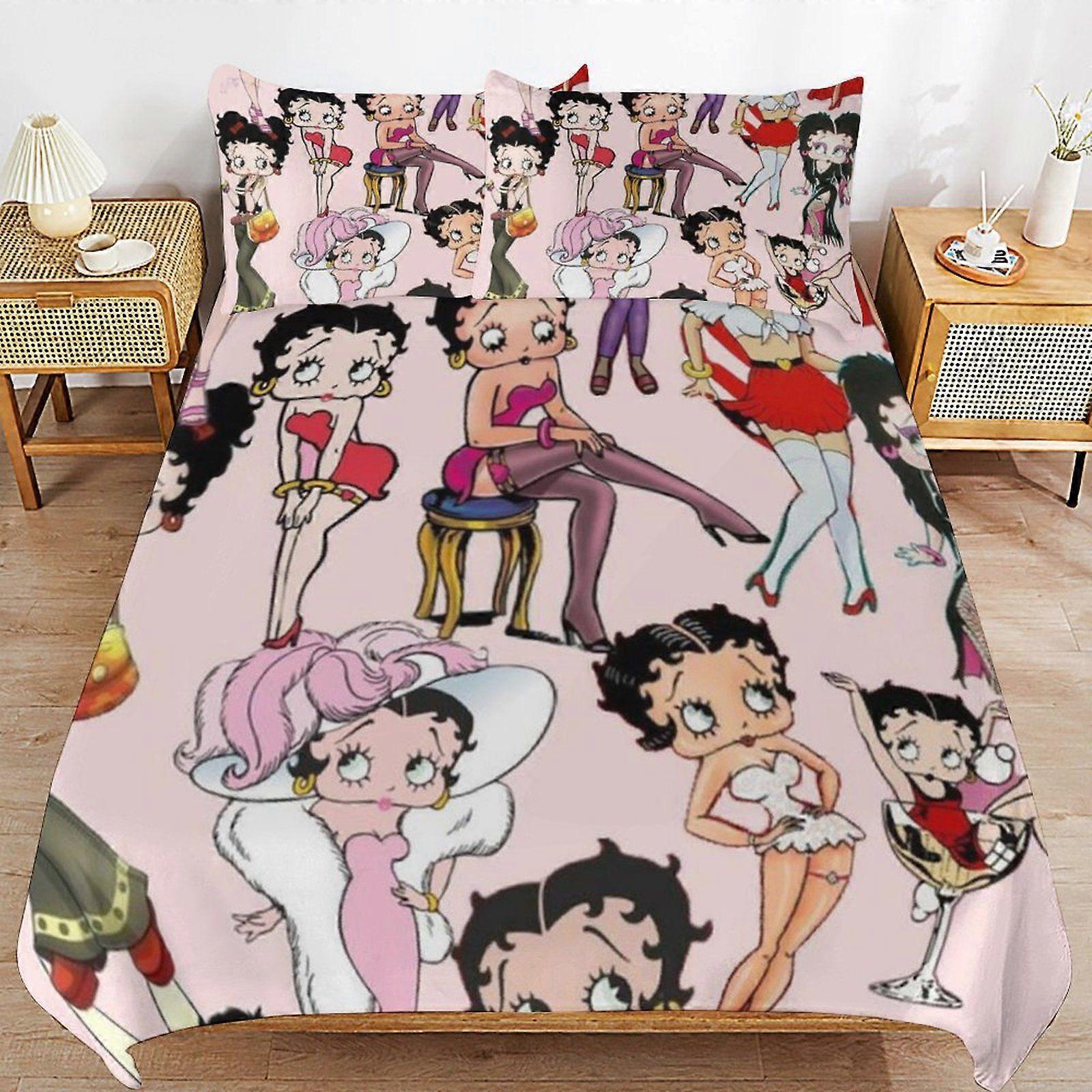 Betty boop Practical Sleep Layer Strong Threads Functional Structure Soft Comfort Duvet Cover Sets Pick