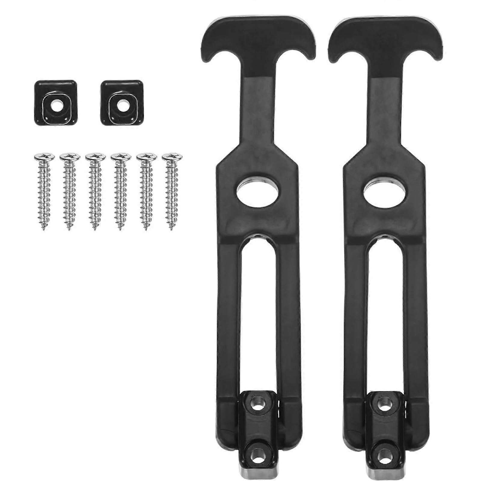 2Pcs Rubber T Handle Draw Latch with Screws, Shock Absorbing Toolbox and Cooler Lock
