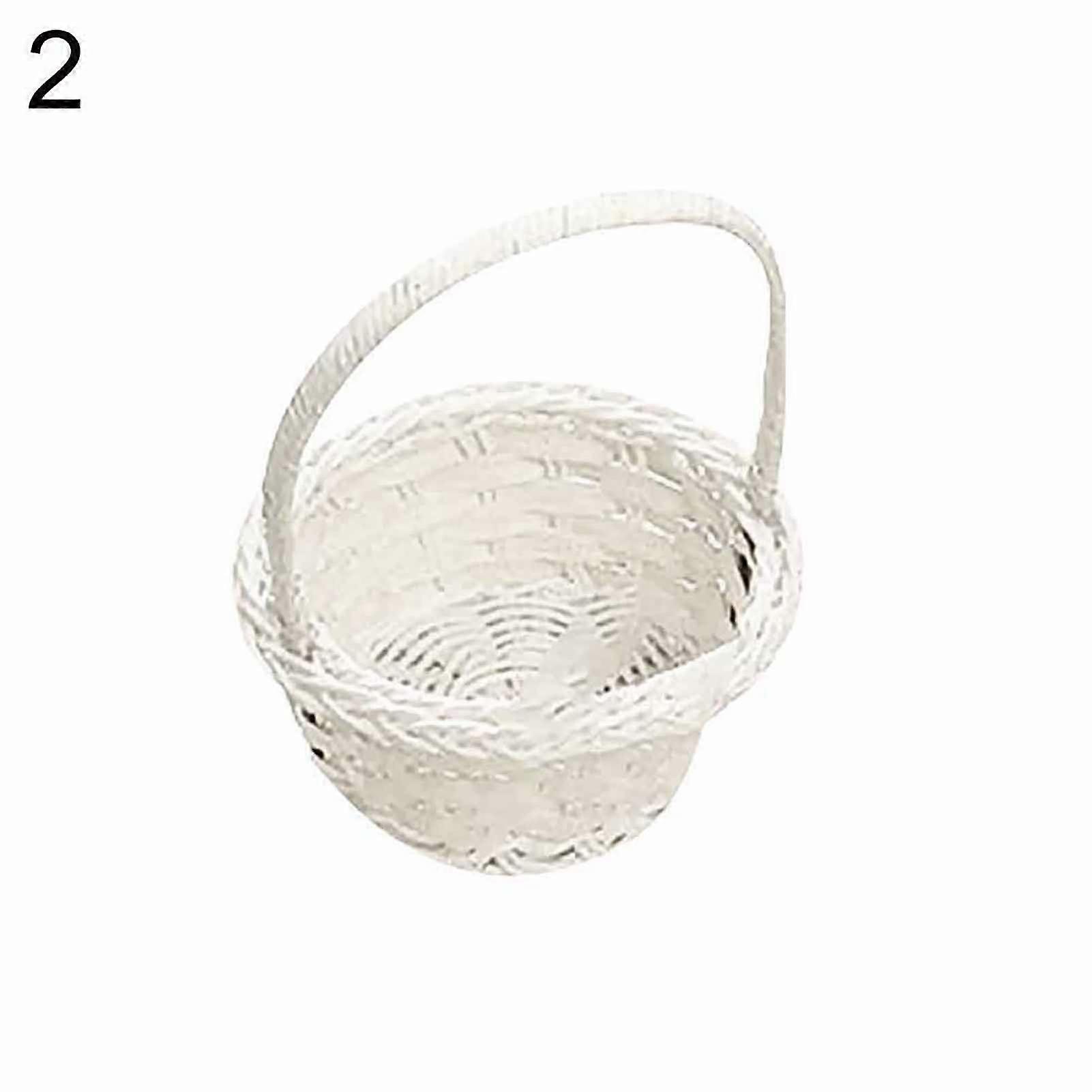 Plastic Weaving Vegetable Fruit Picnic Storage Basket Box Cosmetics Organizer