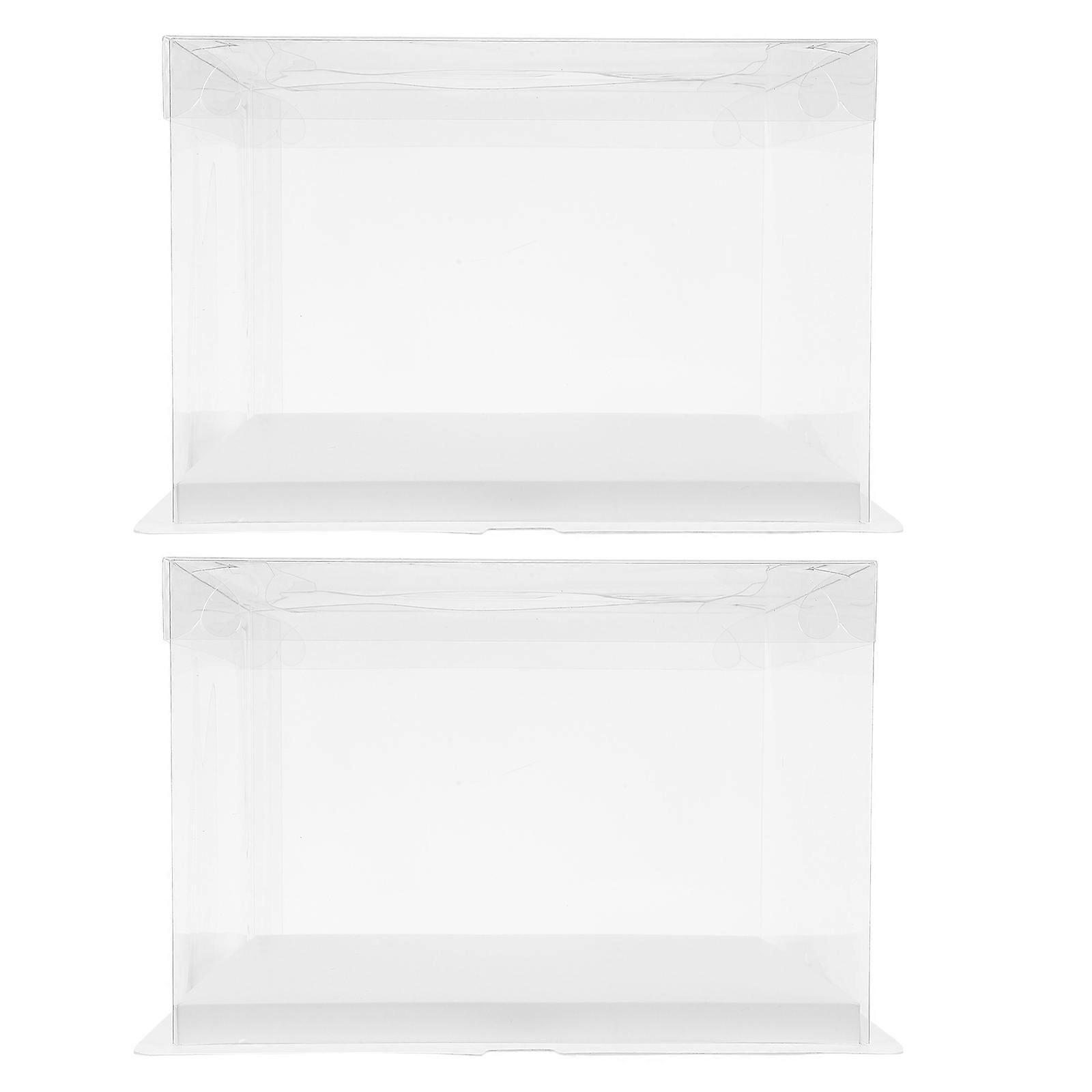 Transparent Cake Container for Birthday Cake Packaging 2Pcs Storage Box