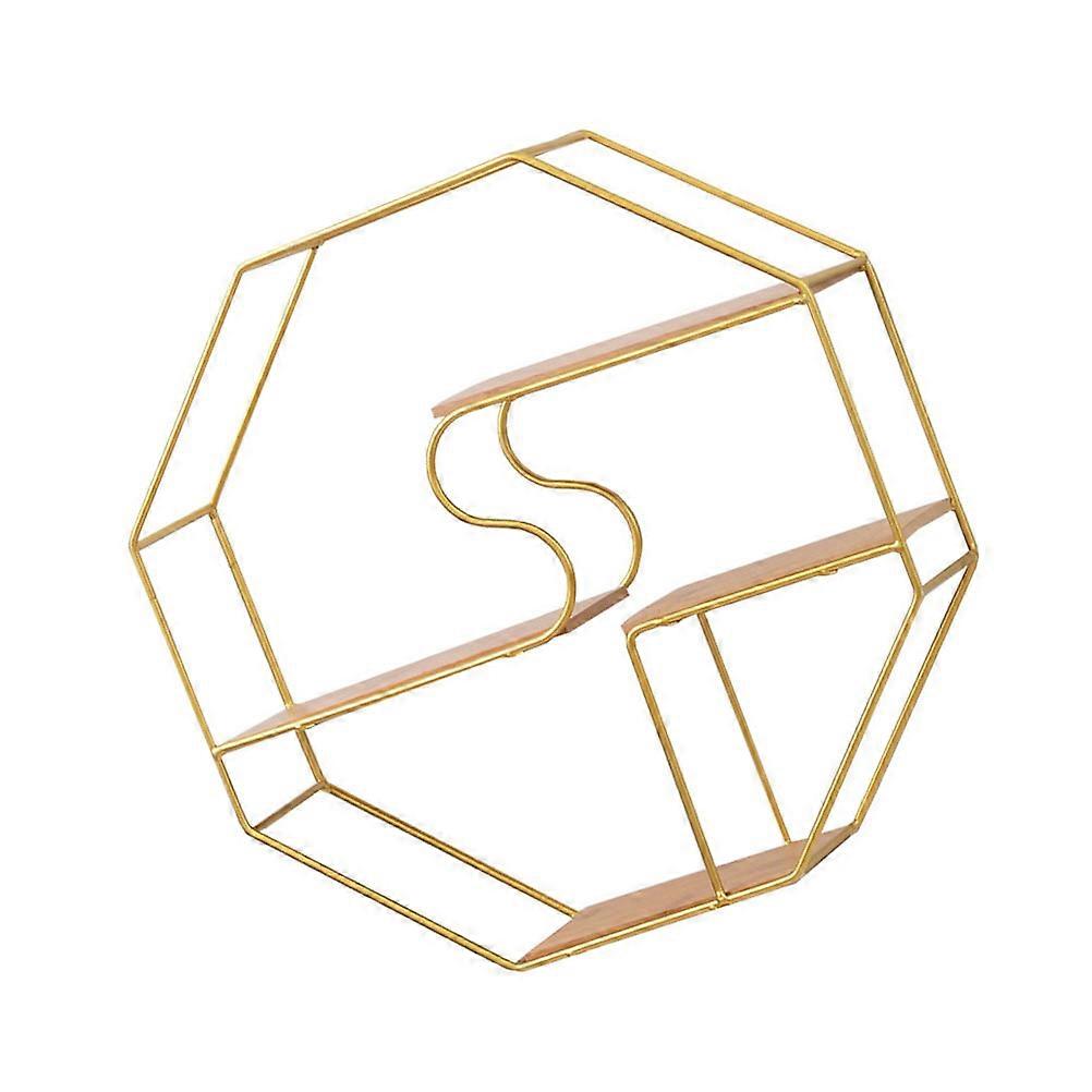 Golden Iron Rack Wall-Mounted Rack for Storage 1Pcs Creative Storage Basket