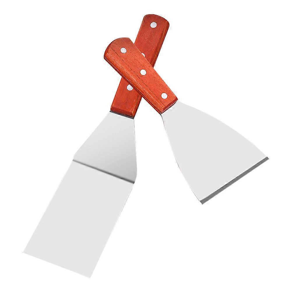 Cooking Spatulas Restaurant Angled Edge Comfortable Grip 2Pcs