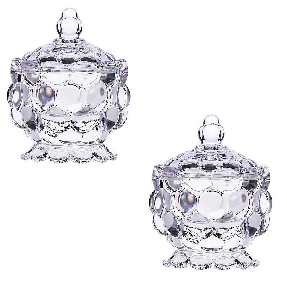 Glass Candy Holders Snacks Storage Container Various Scenes Family Gift 2Set