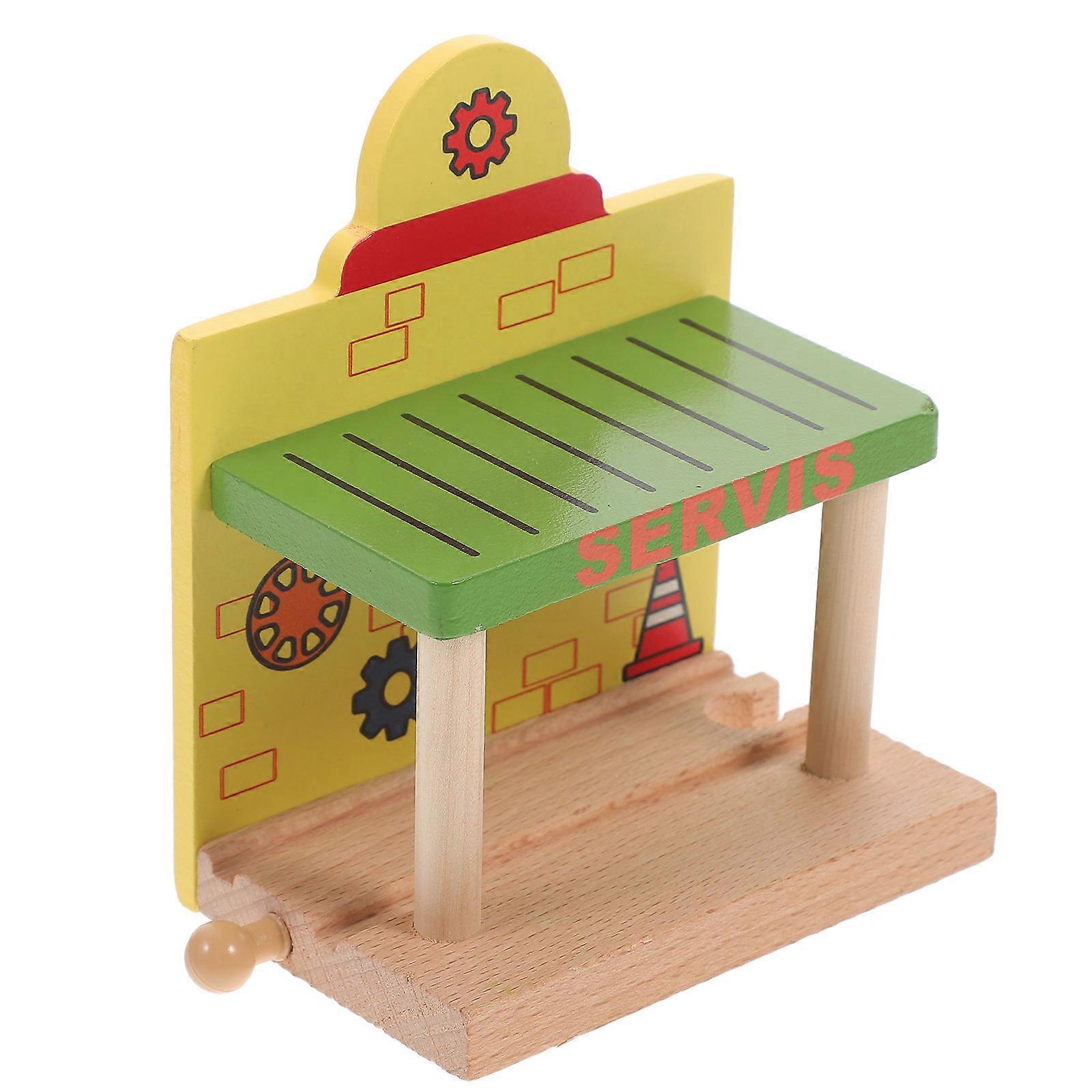 Wood Train Track Accessory Model Train Track Playtime Multi Wood Material Imagination Training 1Set