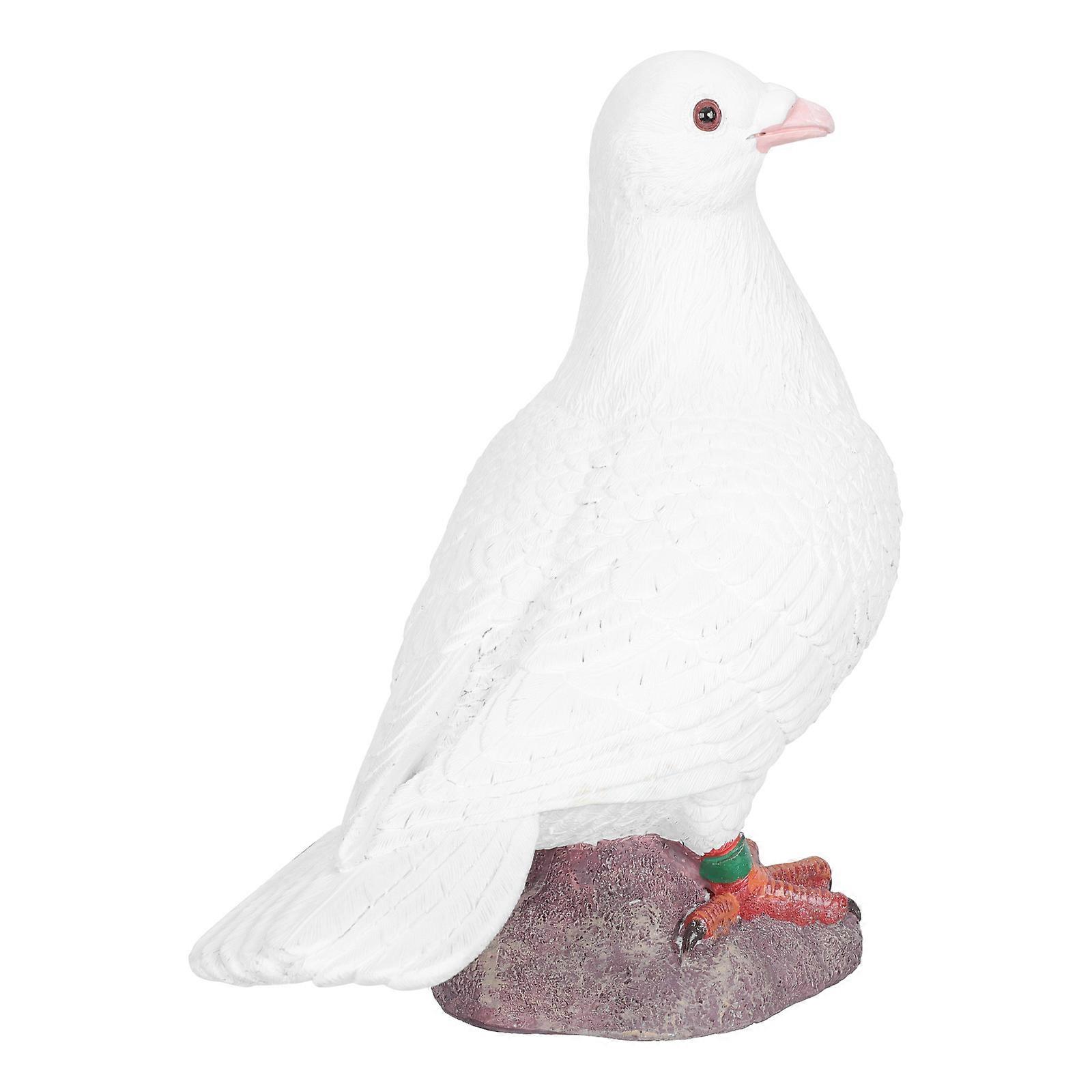 Simulation Dove Decor White Resin Figurine for Decoration Use
