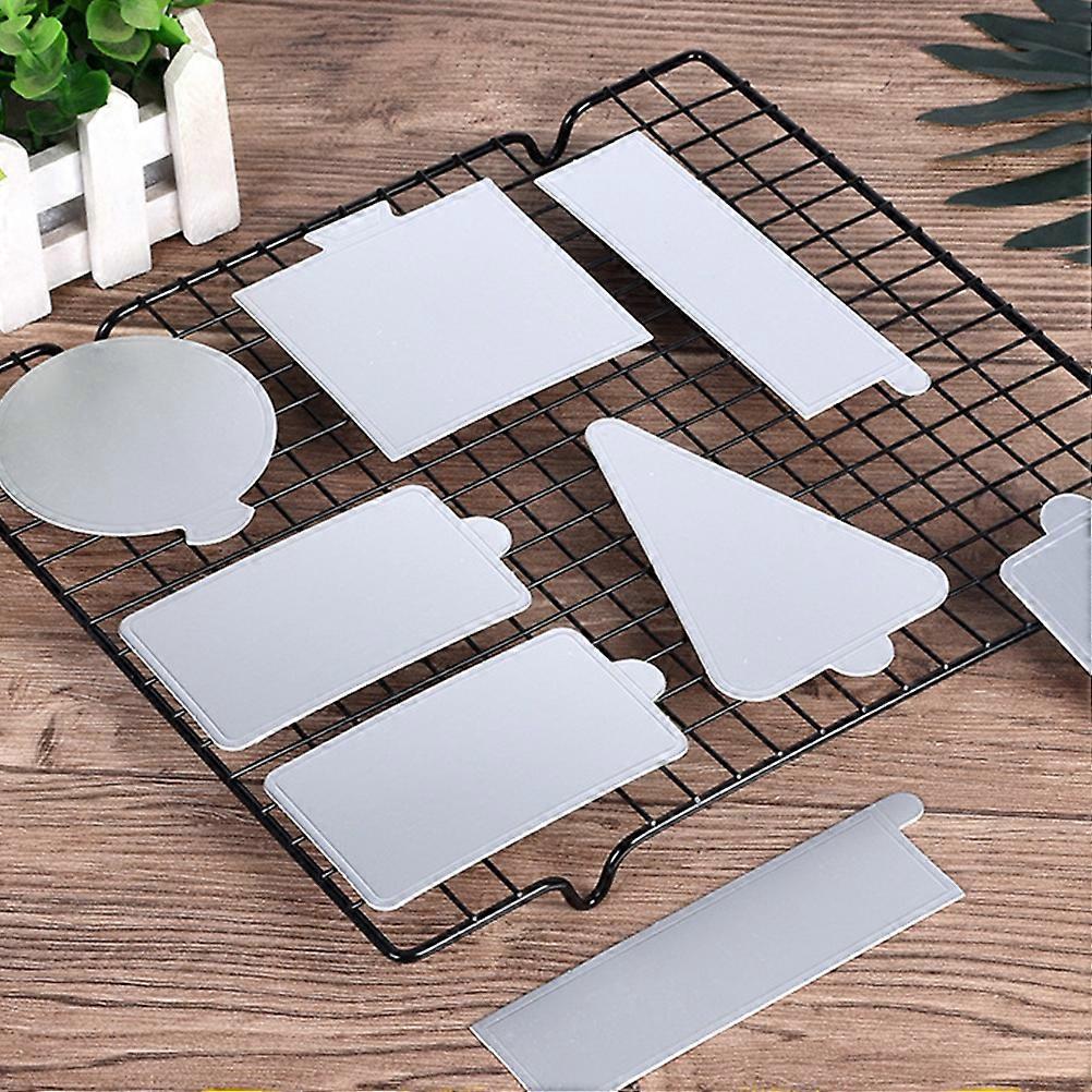 Egg Cake Paper Tray for Cake Serving 100Pcs Silver Mousse Paper Serving Base