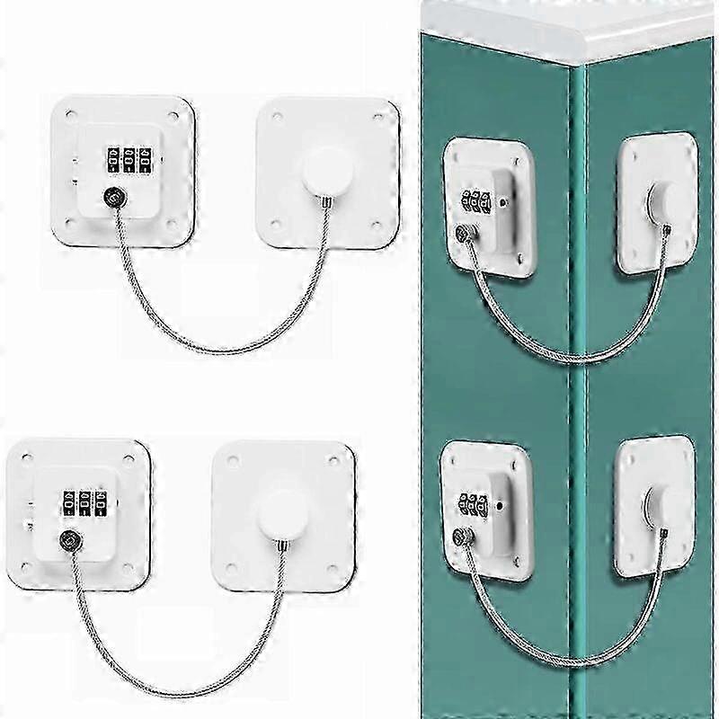 2025 Coded Design Fridge Lock for Smooth Surfaces, Child Safety Lock with Removable Adhesive, Dial Code Digit Password for Easy Access