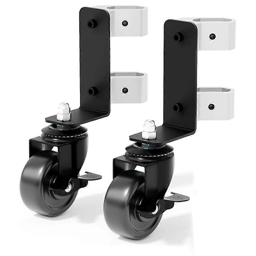 Upgraded 360° Dual Front Wheels Toolbox Front Wheels Caster Set for Rolling Tool Box Toolbox Accessories Black