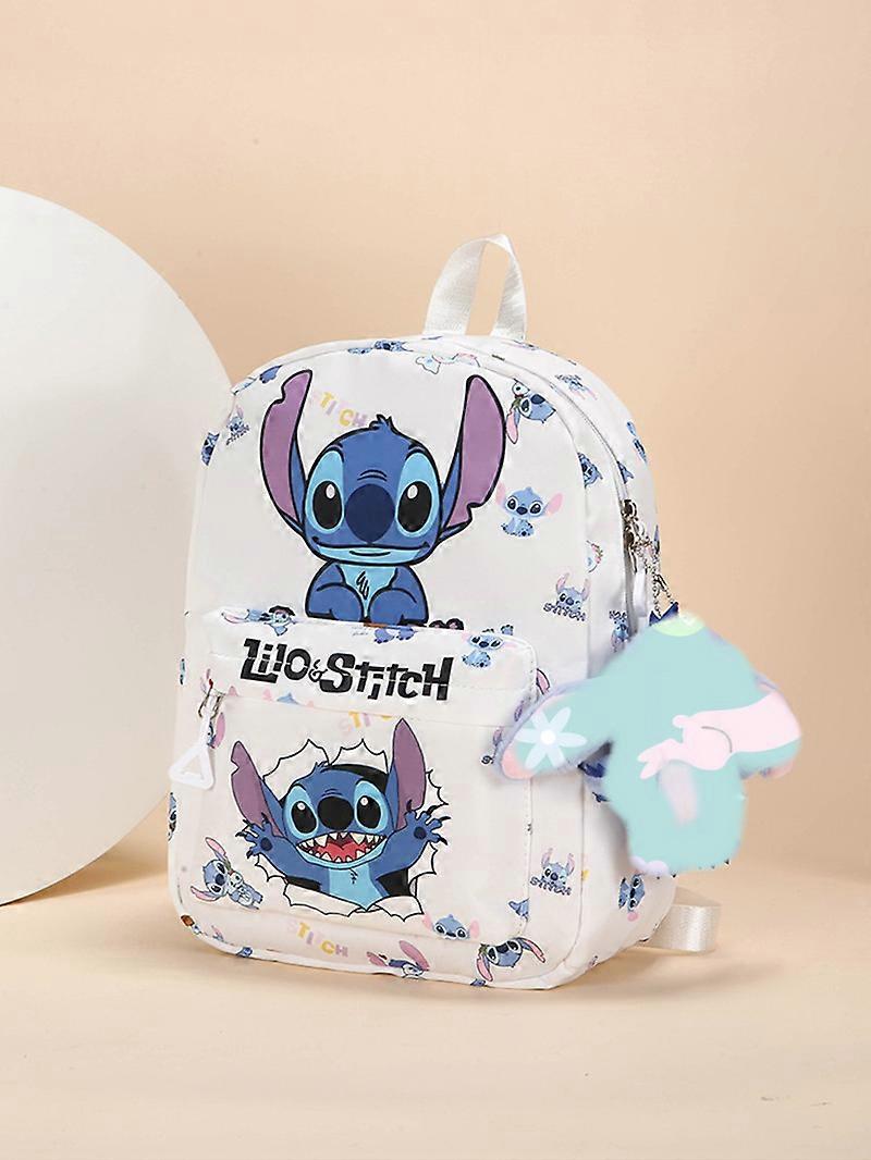 Disney's New Stitch Kids Backpack Mickey Mouse Cartoon Kindergarten Big Schoolbag Trendy Casual Backpack for Boys and Girls
