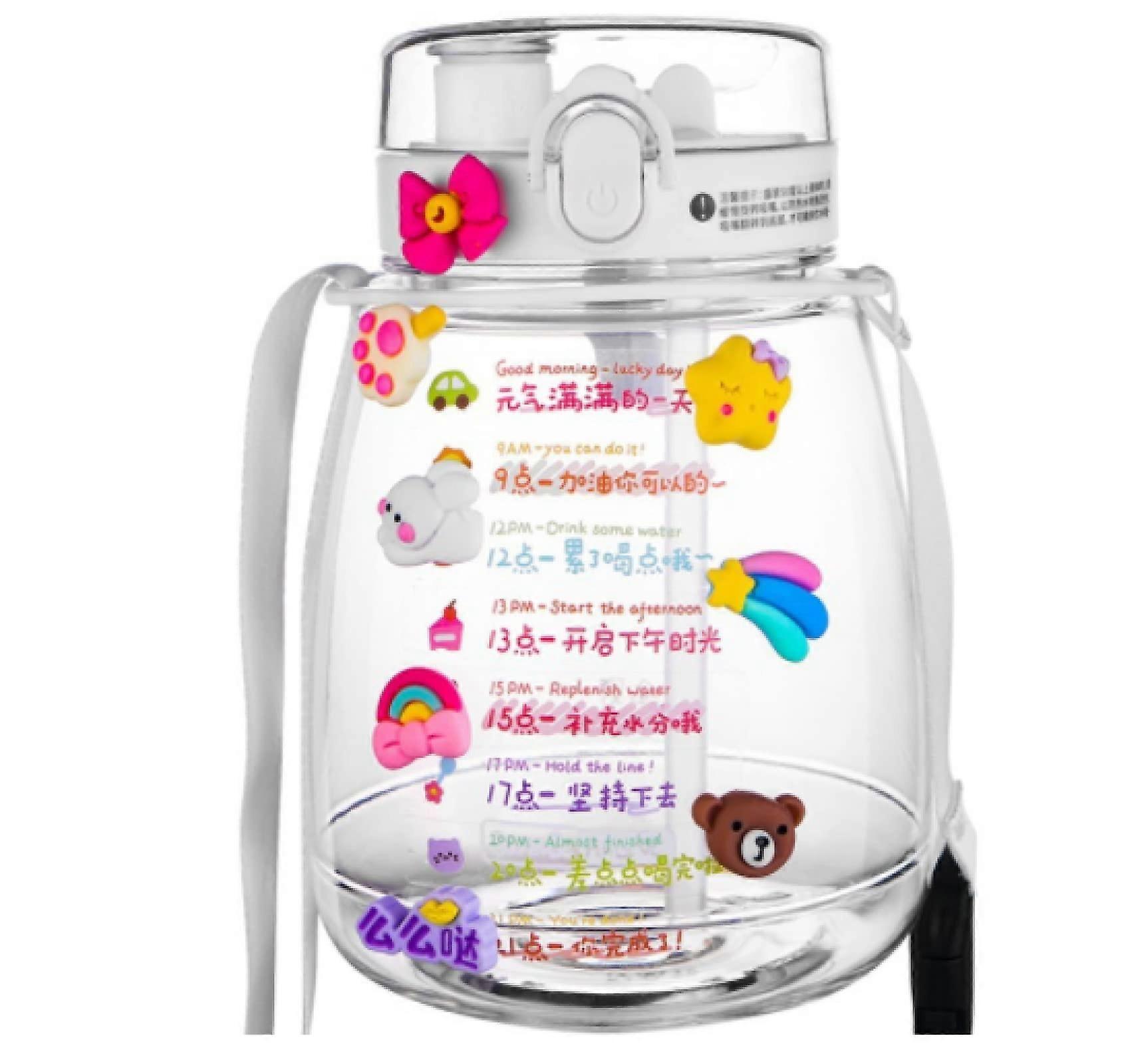 Leakproof Straw Cup  Temperature Resistant Water Bottle with Straw for Hot and Cold Drinks