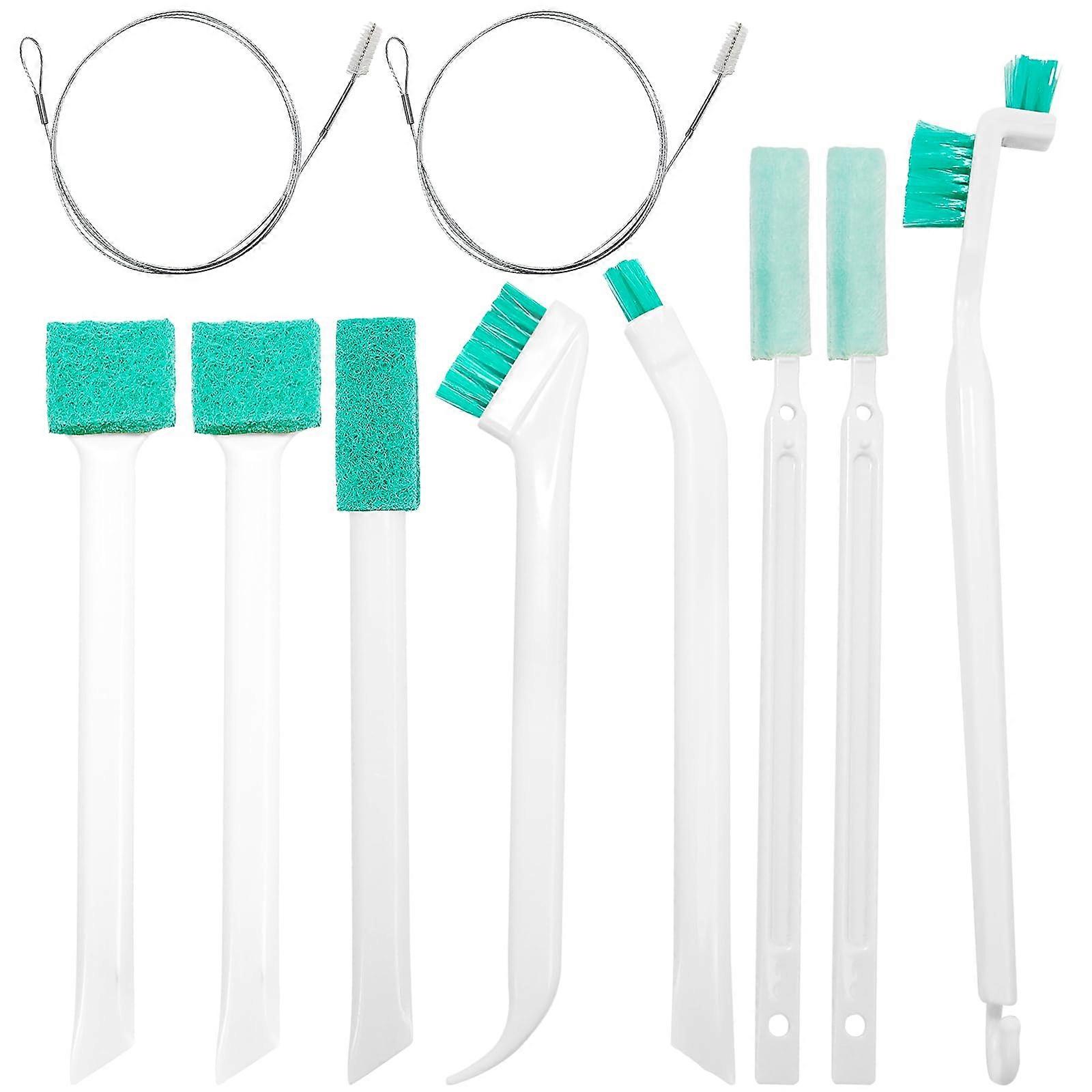 Ice Maker Cleaning Brush Kit 10pcs with Crevice and Drain Pipe Brushes for Deep Cleaning Access